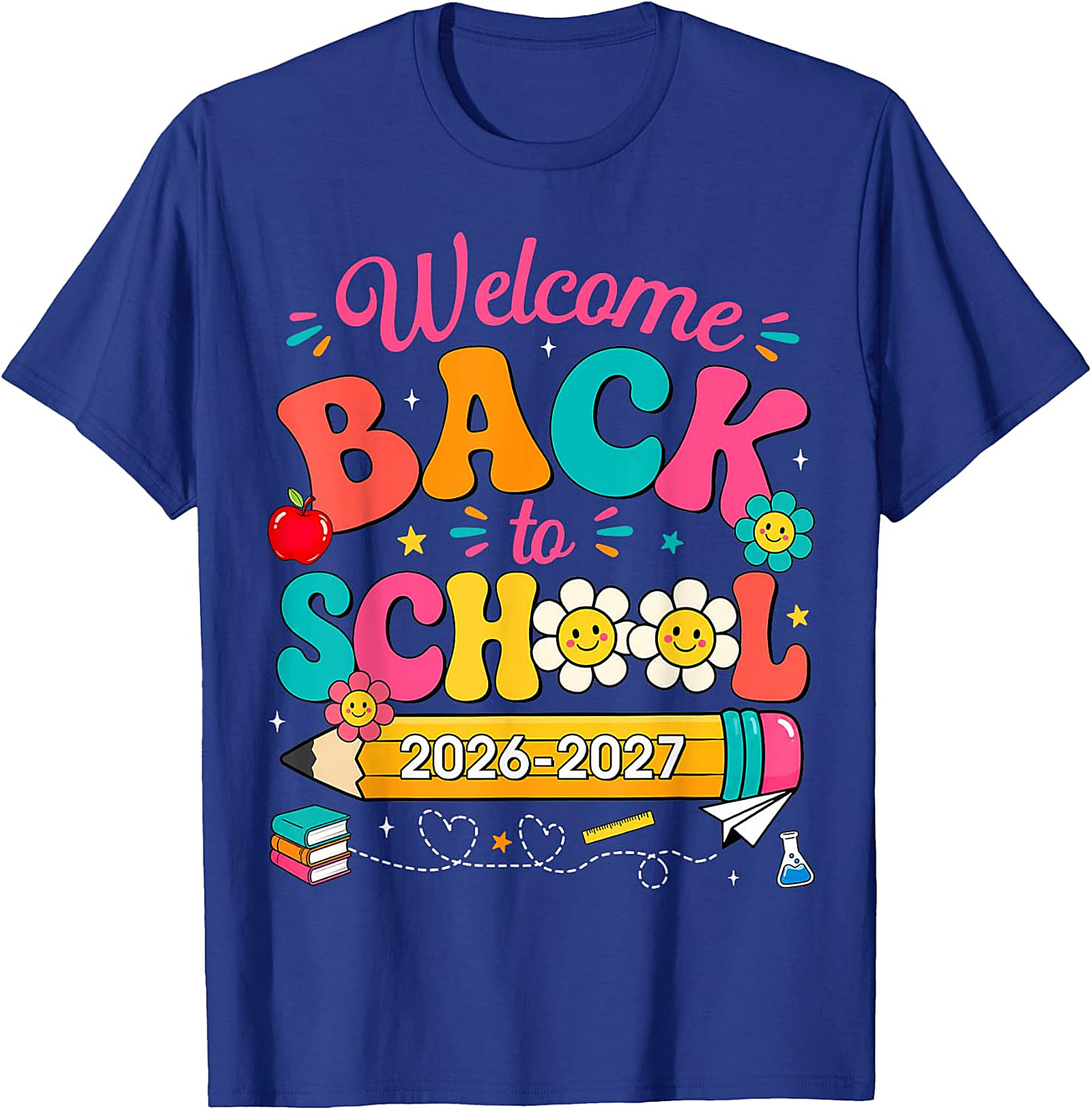 Groovy Back to School 2026-2027 Teacher Student T-Shirt