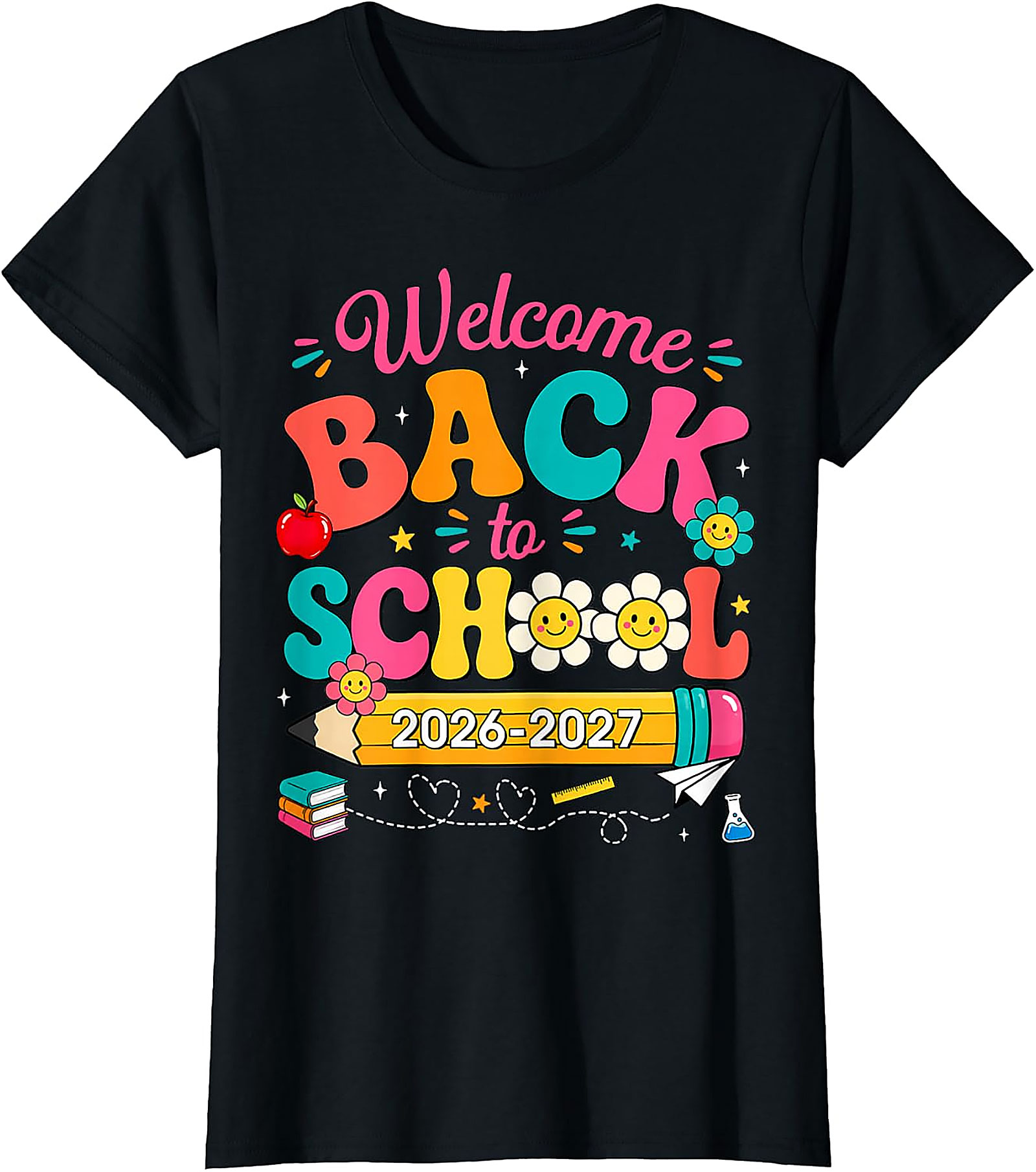 Groovy Back to School 2026-2027 Teacher Student T-Shirt