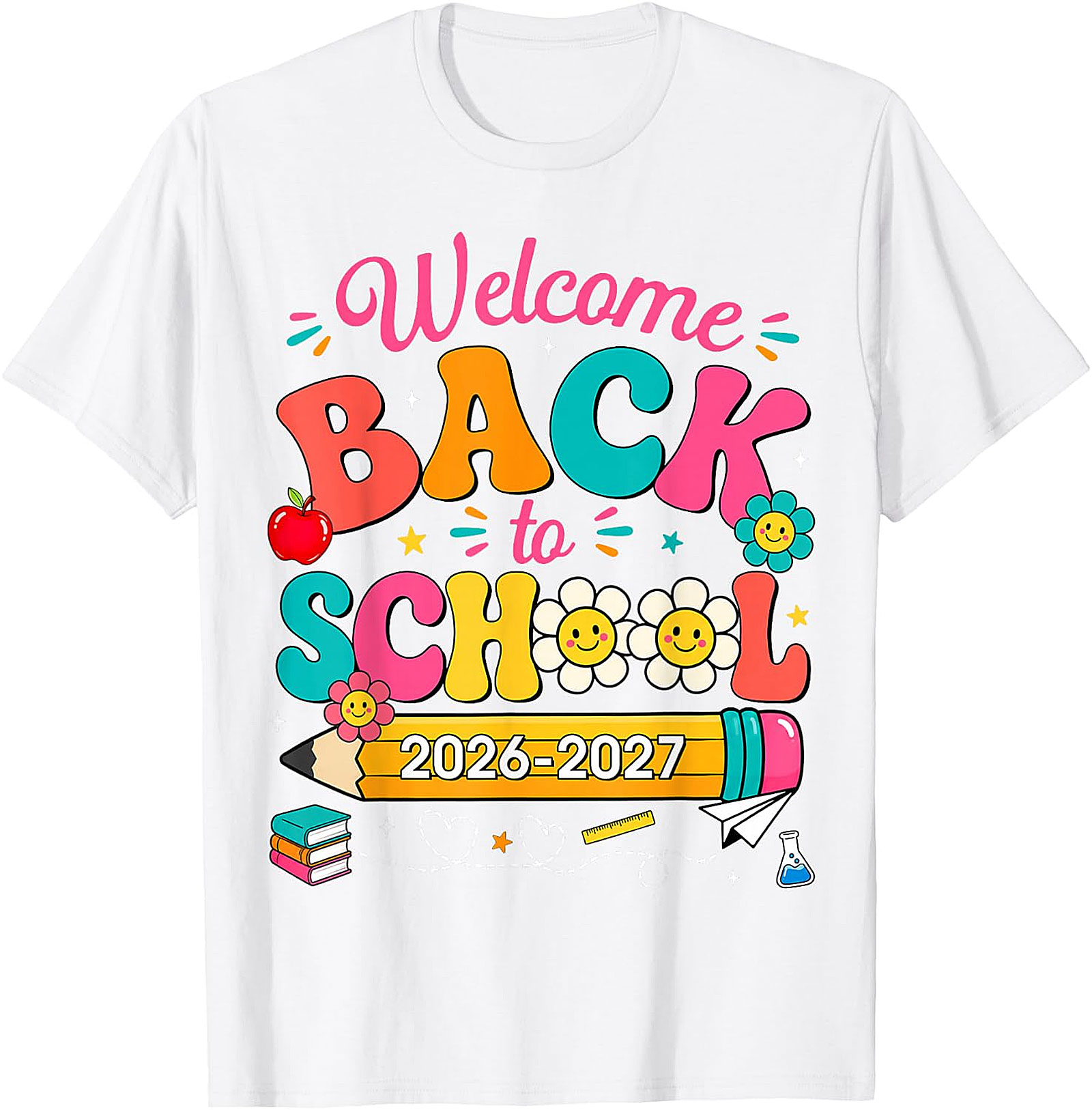 Groovy Back to School 2026-2027 Teacher Student T-Shirt