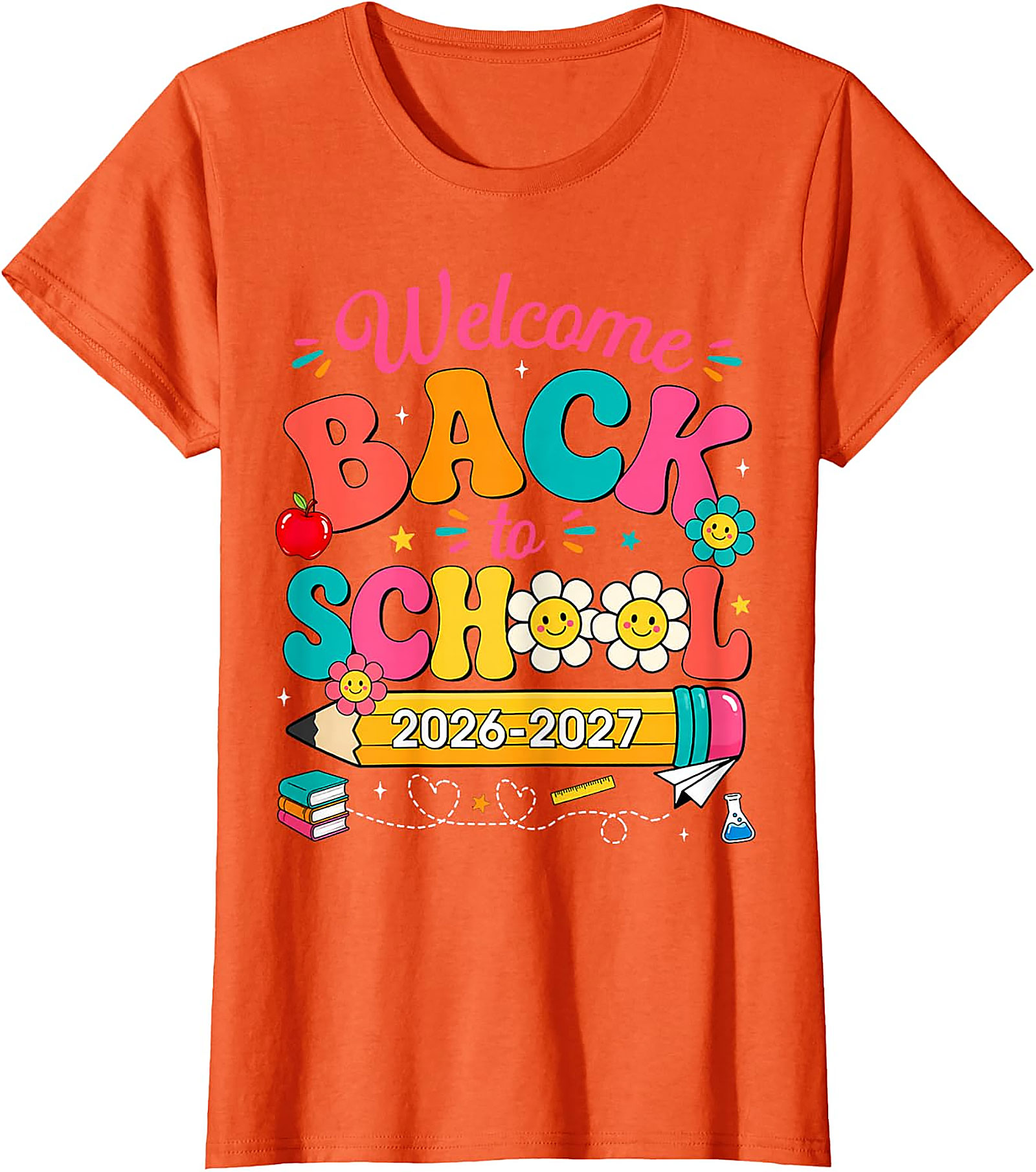Groovy Back to School 2026-2027 Teacher Student T-Shirt