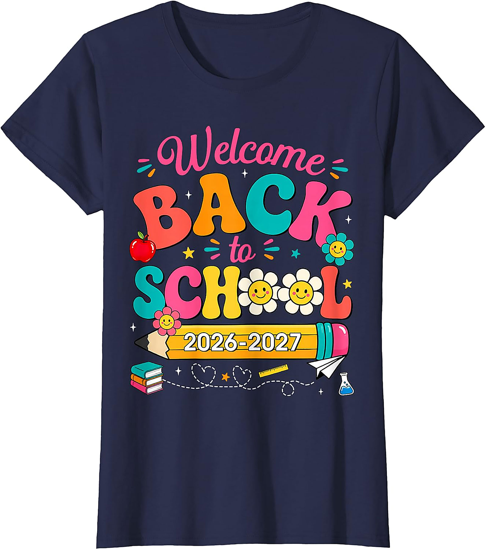 Groovy Back to School 2026-2027 Teacher Student T-Shirt