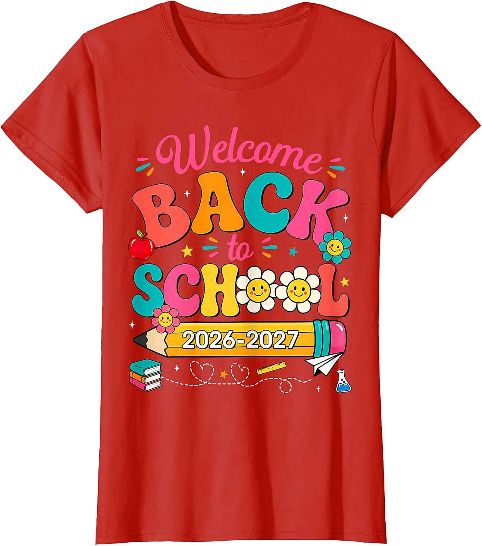Groovy Back to School 2026-2027 Teacher Student T-Shirt