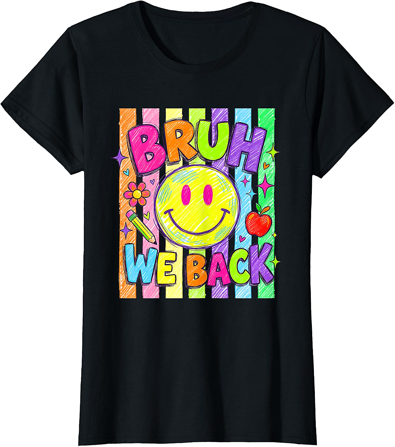 Bruh We Back Retro Back to School T-Shirt Kids & Teachers