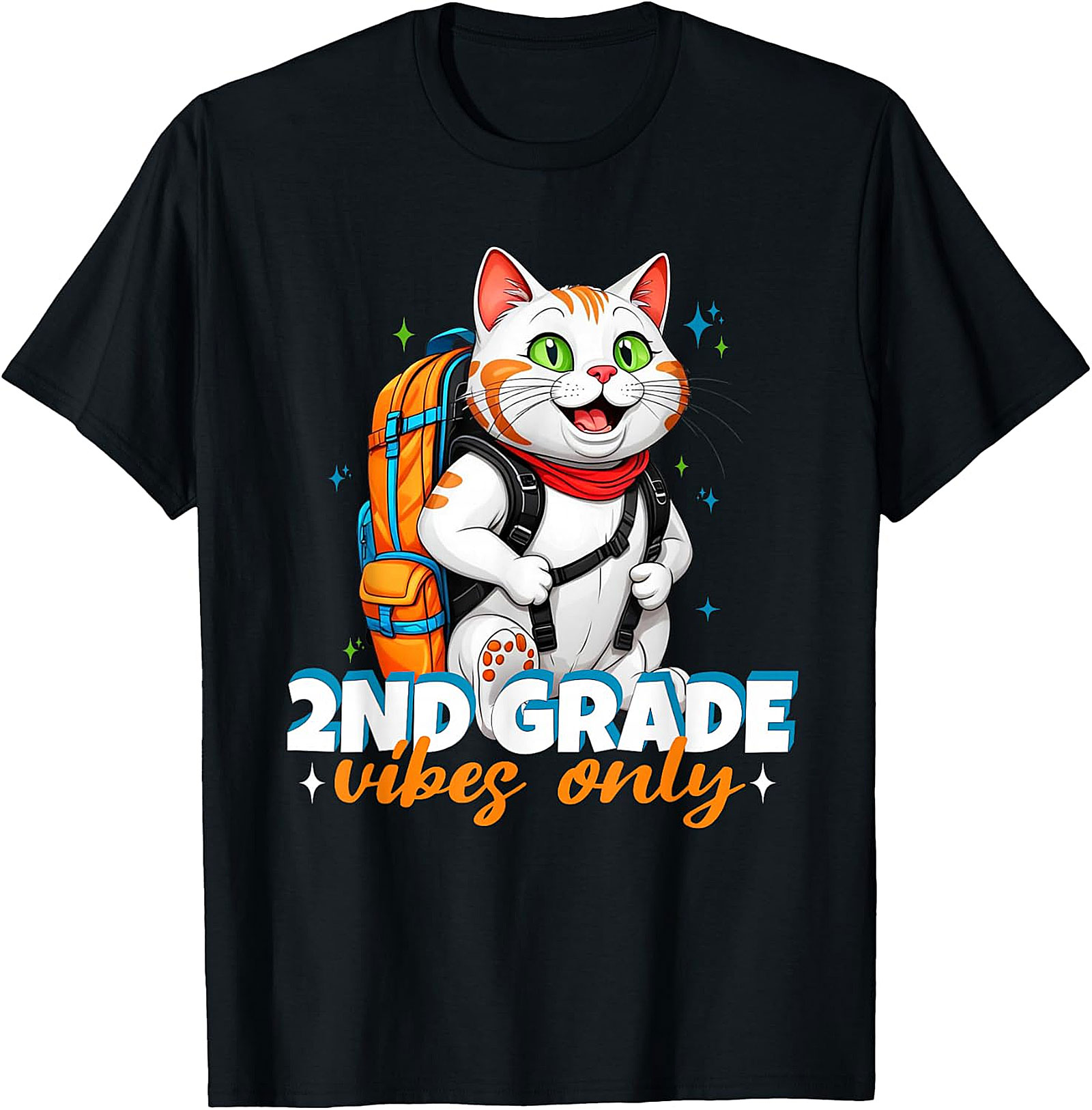 2nd Grade Cat T-Shirt | Back to School Second Grade Tee