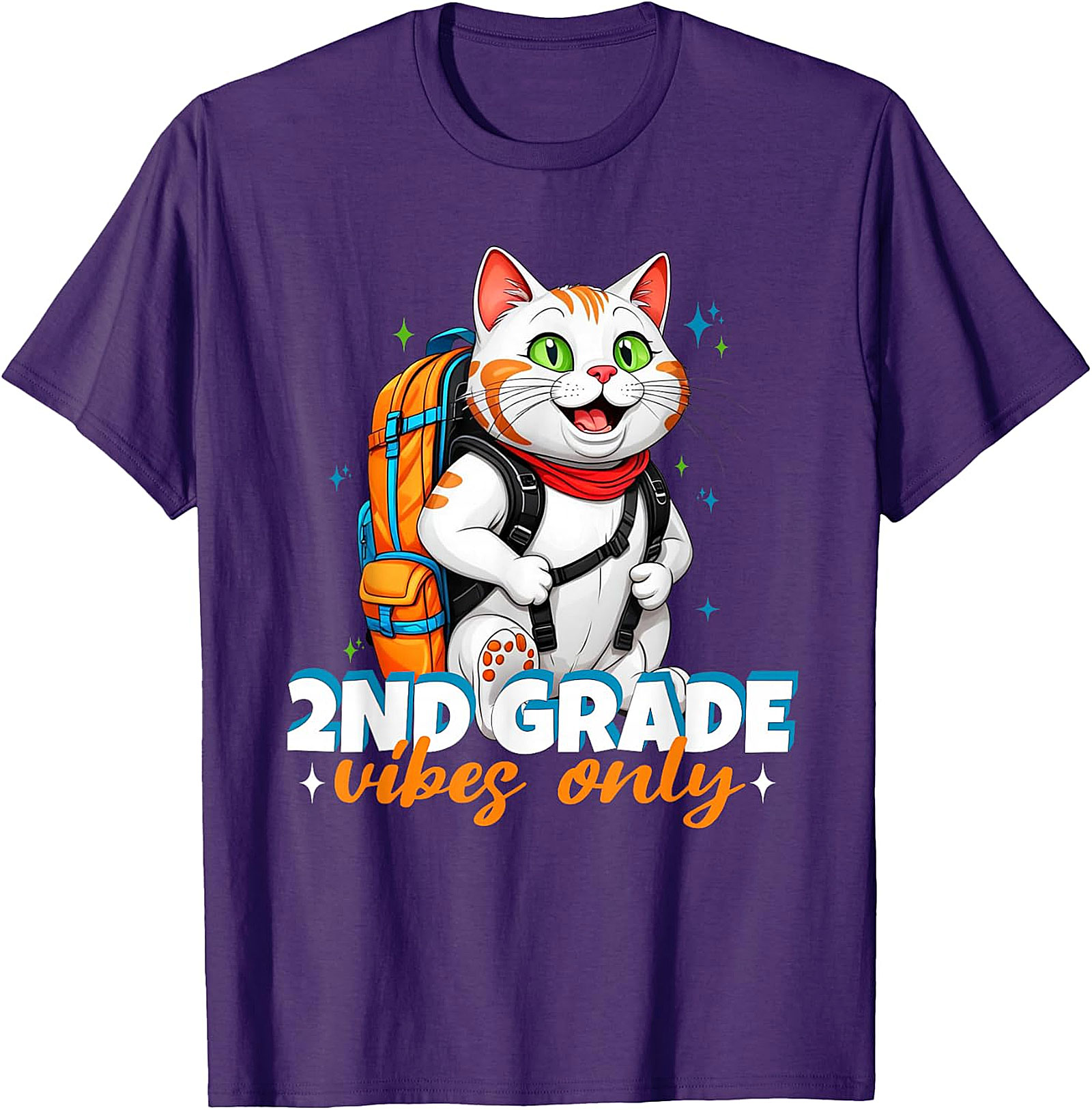 2nd Grade Cat T-Shirt | Back to School Second Grade Tee