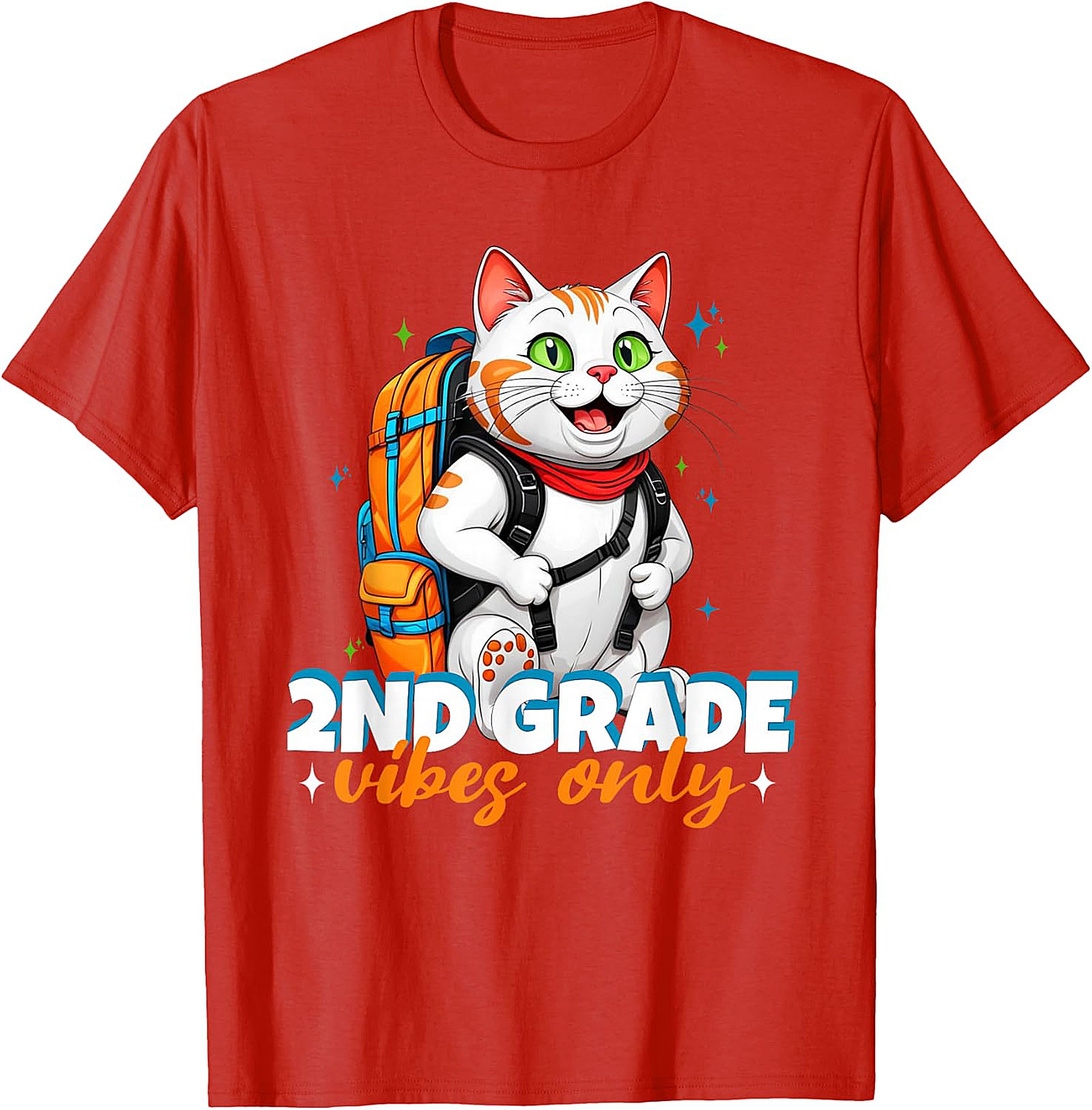 2nd Grade Cat T-Shirt | Back to School Second Grade Tee