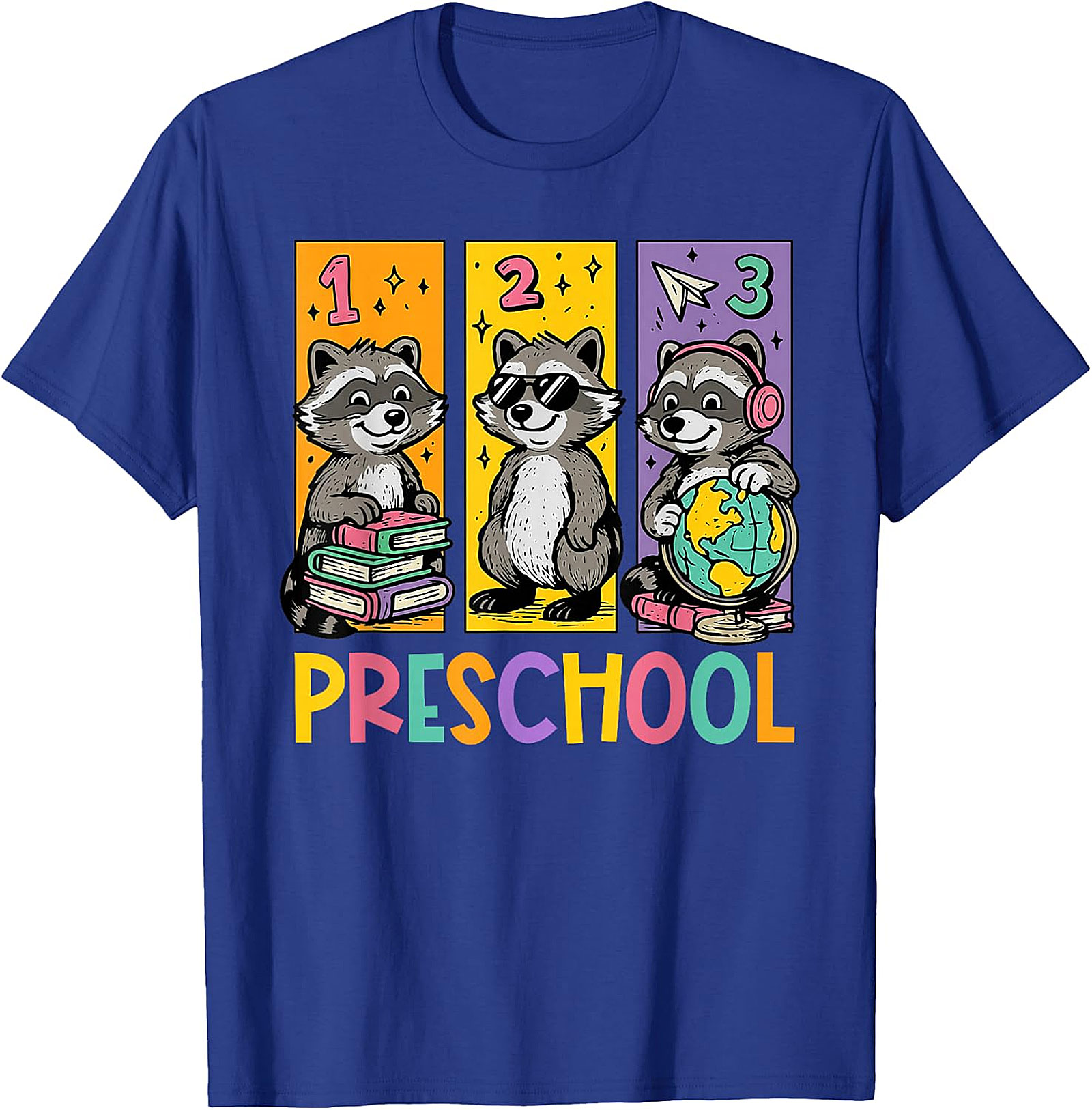 Funny Raccoon Preschool Kids T-Shirt | Back to School Tee