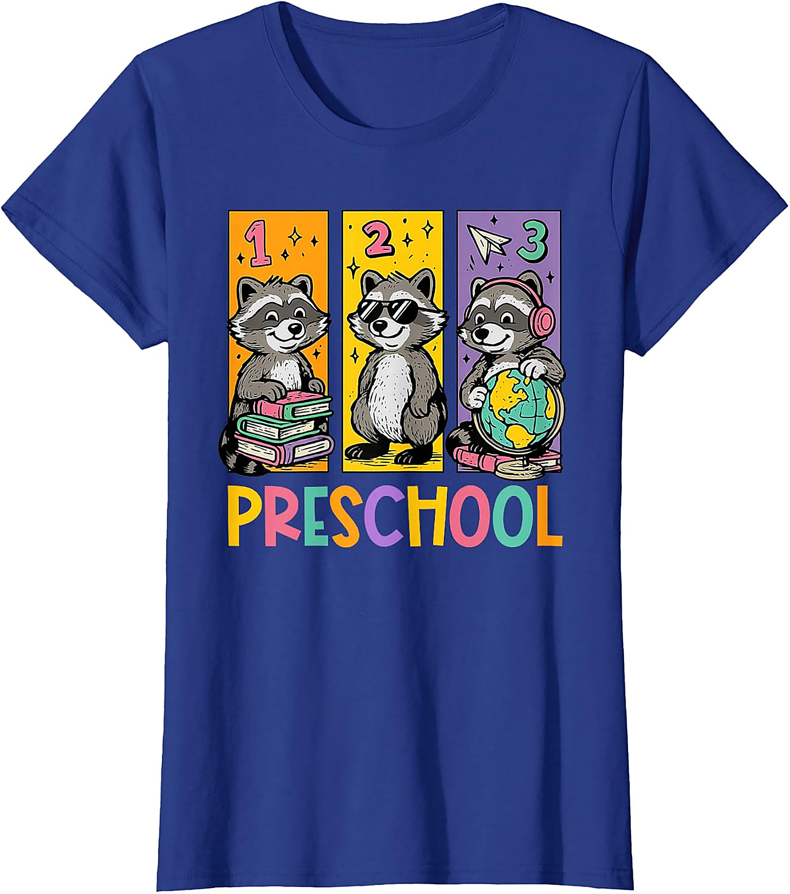 Funny Raccoon Preschool Kids T-Shirt | Back to School Tee