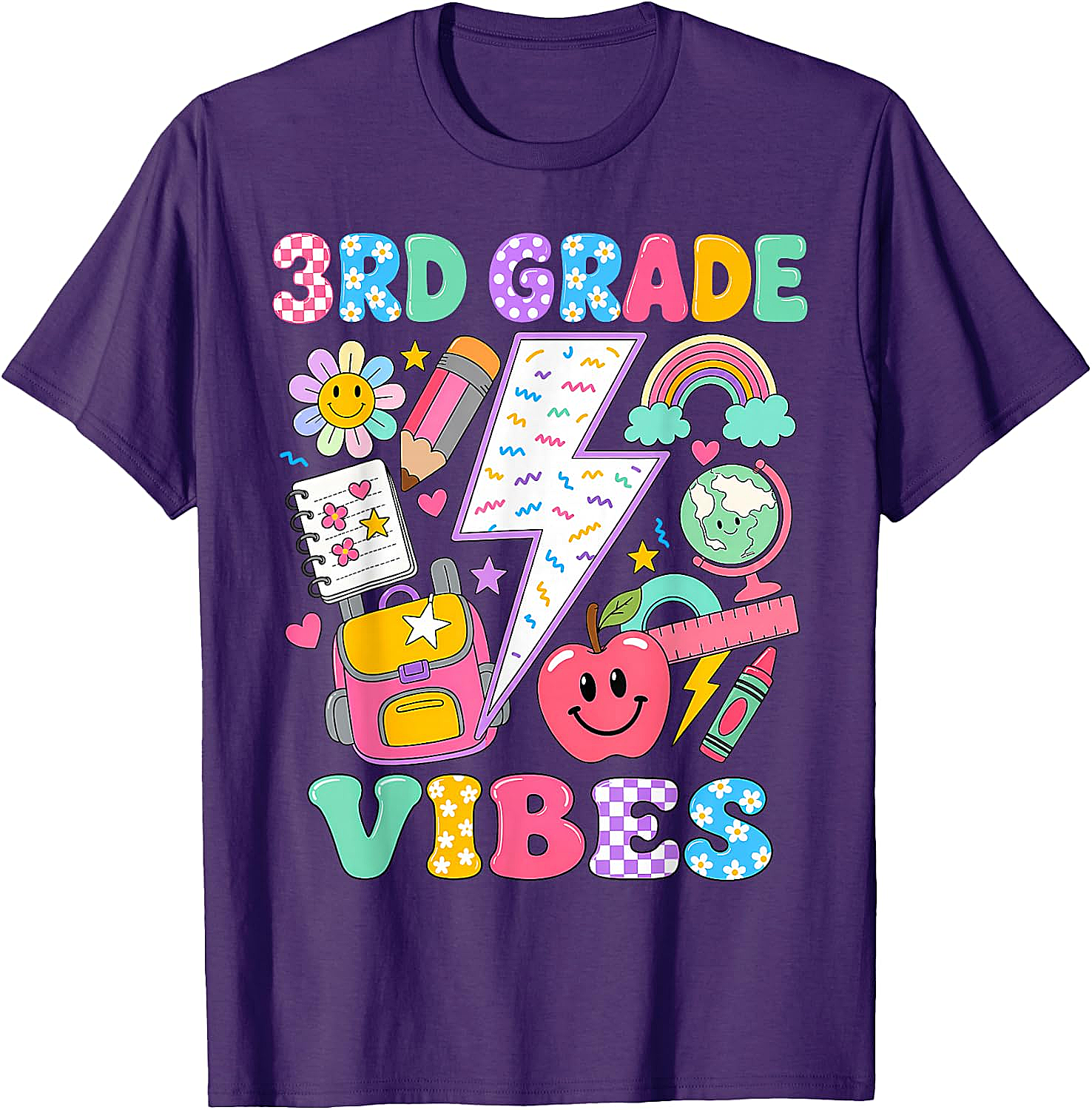  3rd Grade Vibes T-Shirt Back to School Girls Tee