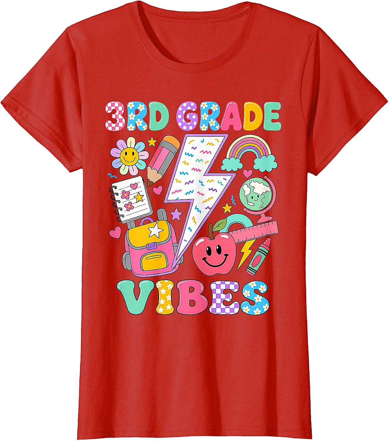  3rd Grade Vibes T-Shirt Back to School Girls Tee