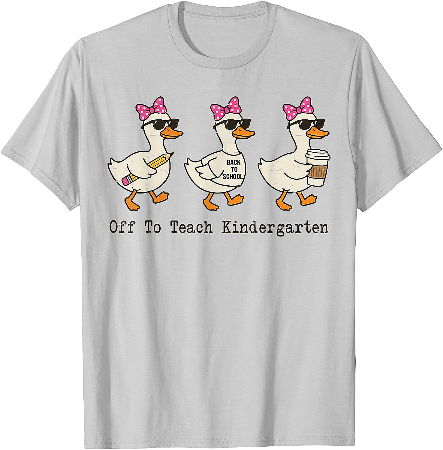  Kindergarten Teacher Goose T-Shirt Funny Back to School Gift