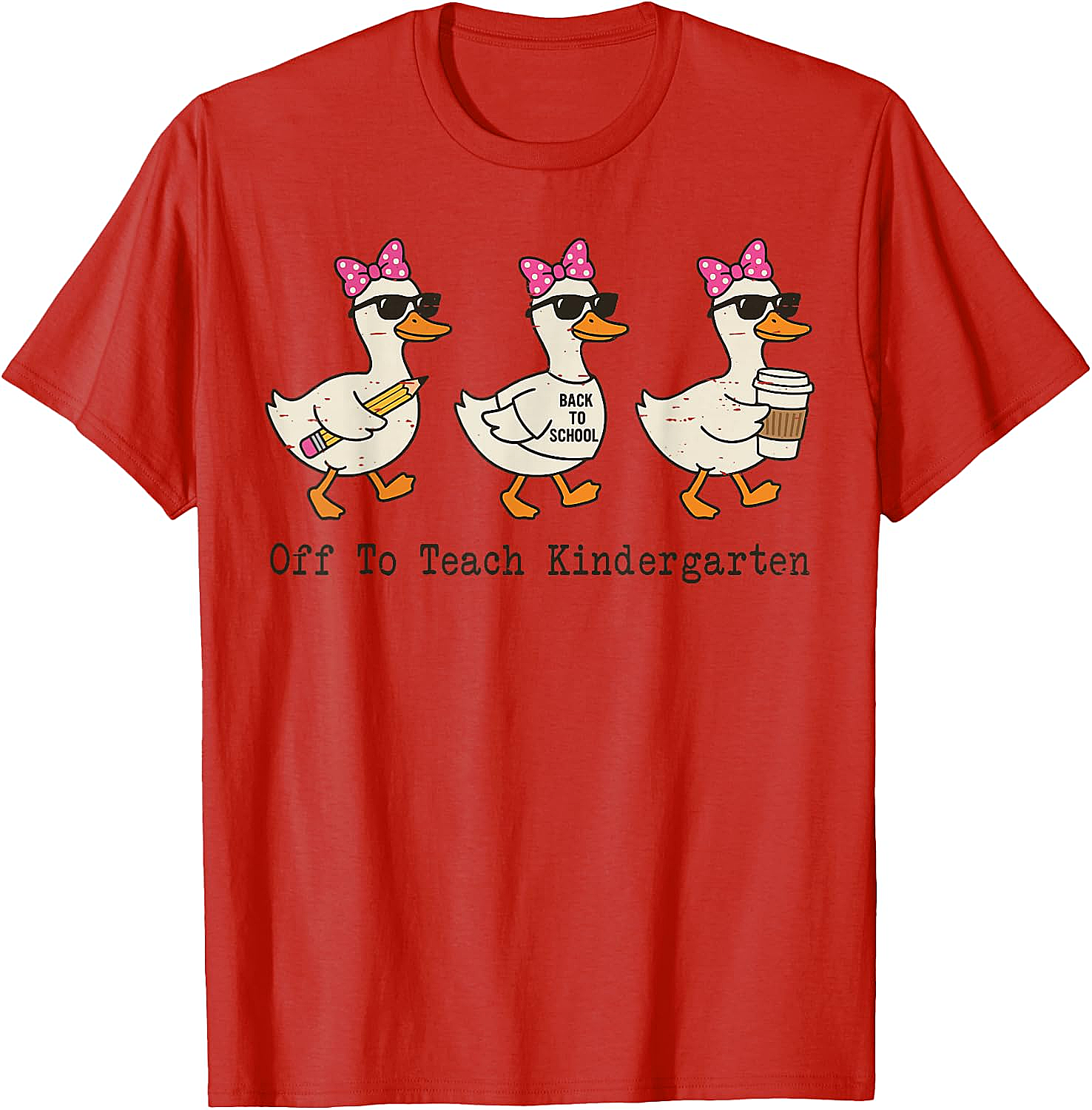  Kindergarten Teacher Goose T-Shirt Funny Back to School Gift