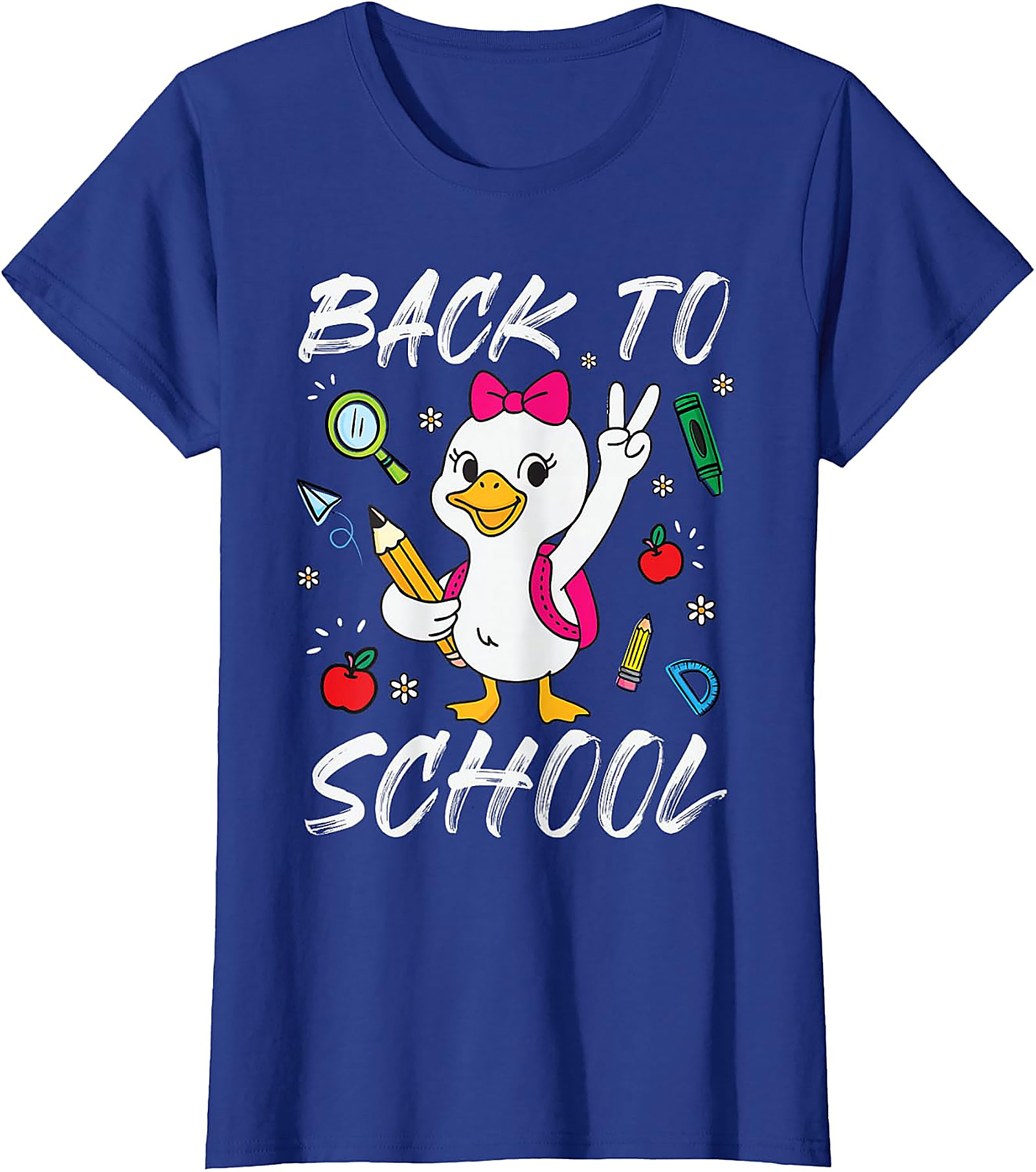 Funny Goose Back To School T-Shirt for Girls | Cute Kids Tee