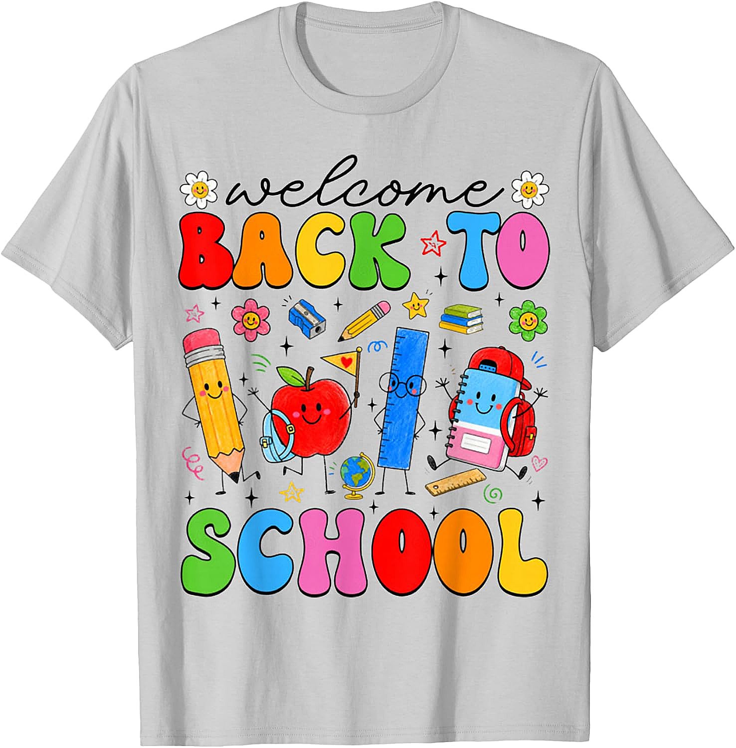 Welcome Back to School Cute Supplies Kids T-Shirt