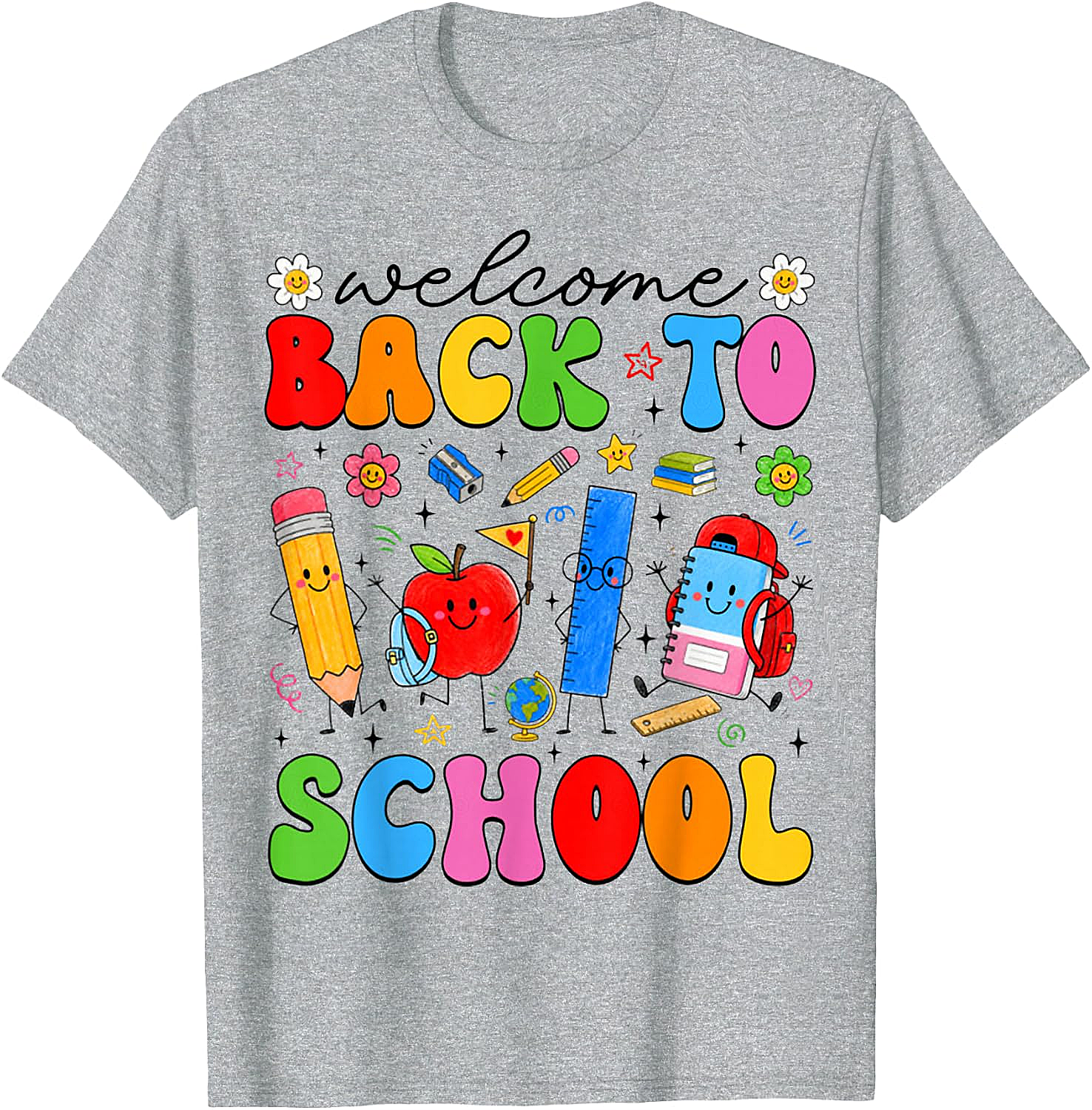 Welcome Back to School Cute Supplies Kids T-Shirt