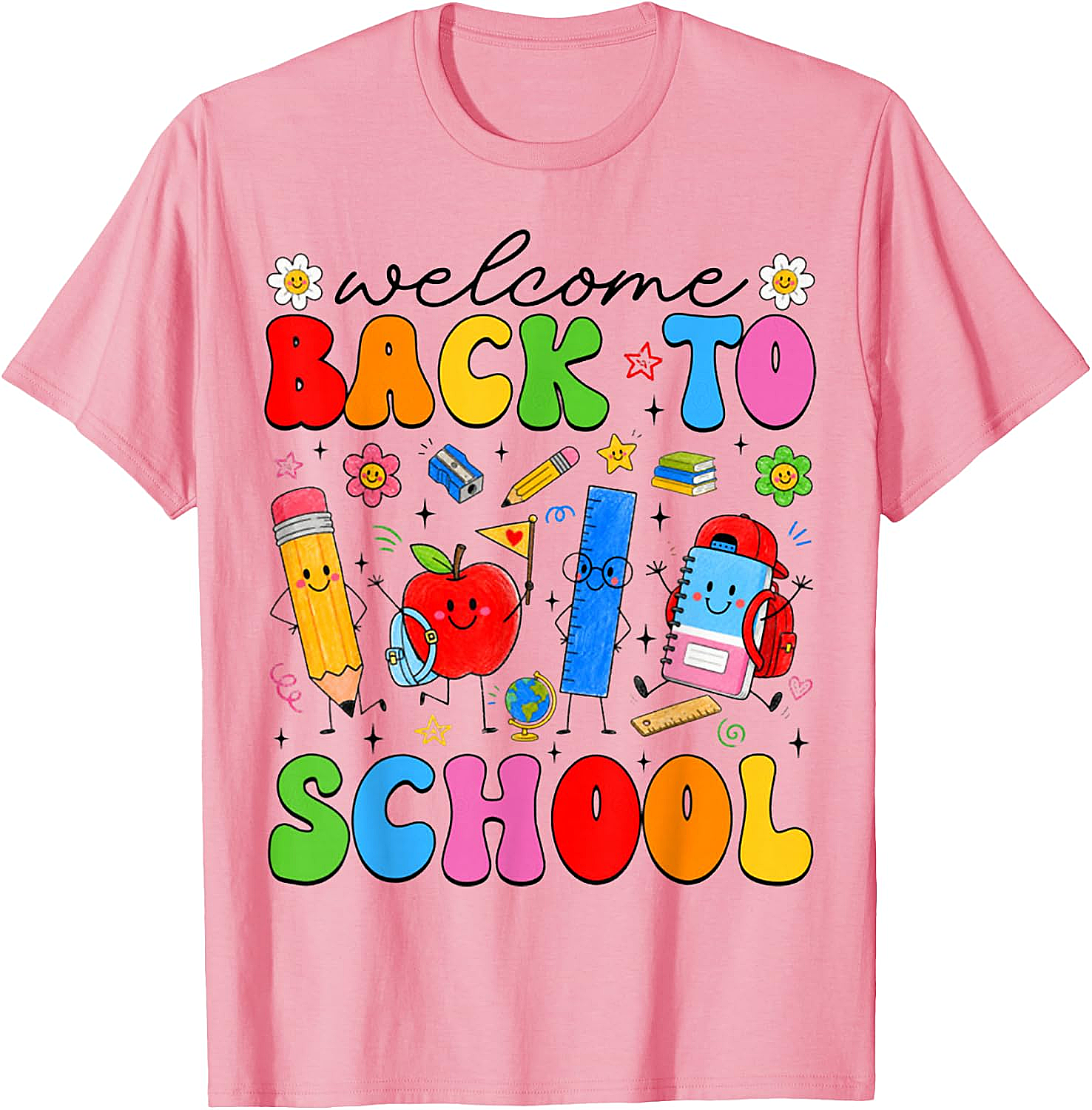 Welcome Back to School Cute Supplies Kids T-Shirt
