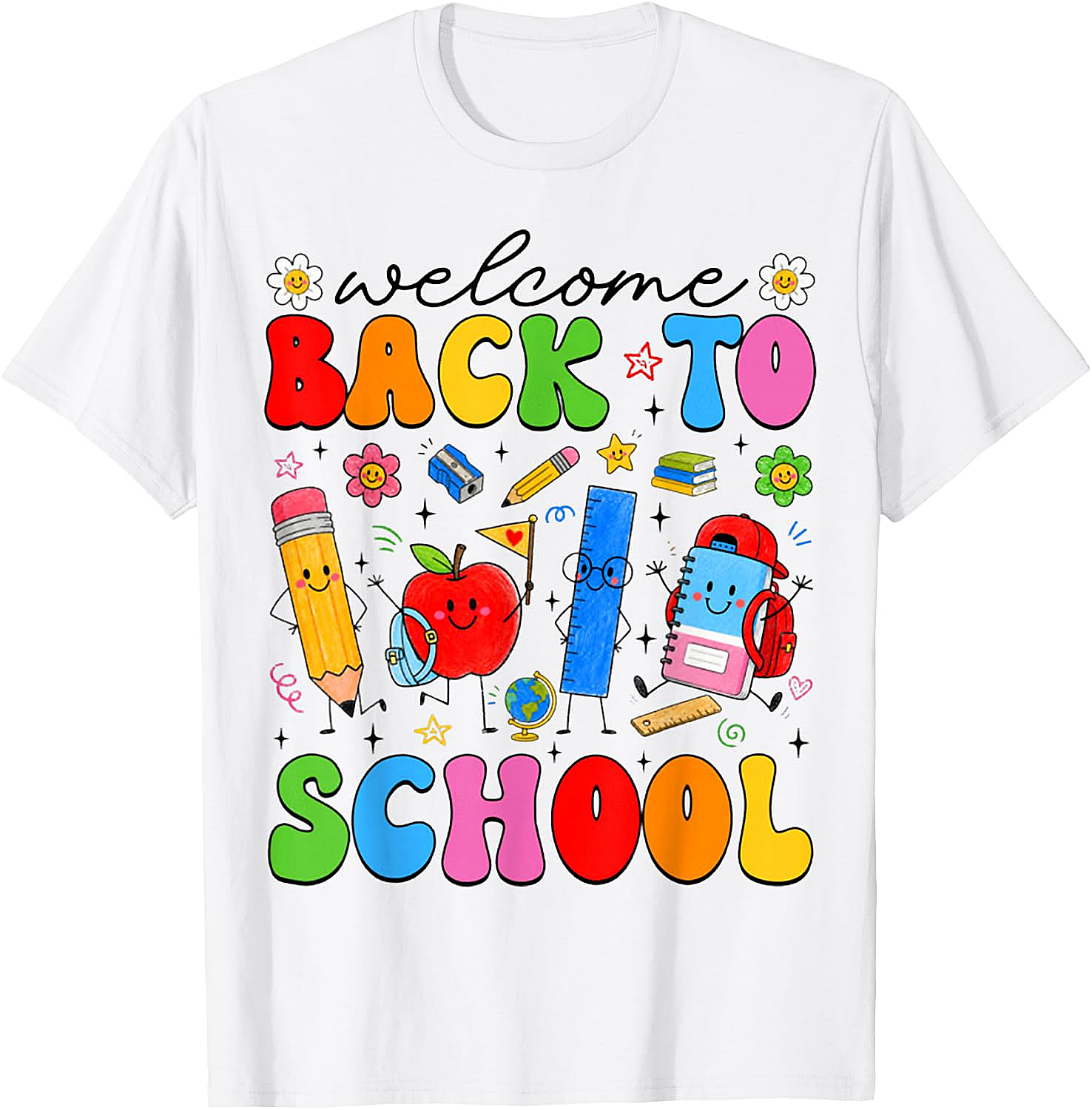 Welcome Back to School Cute Supplies Kids T-Shirt
