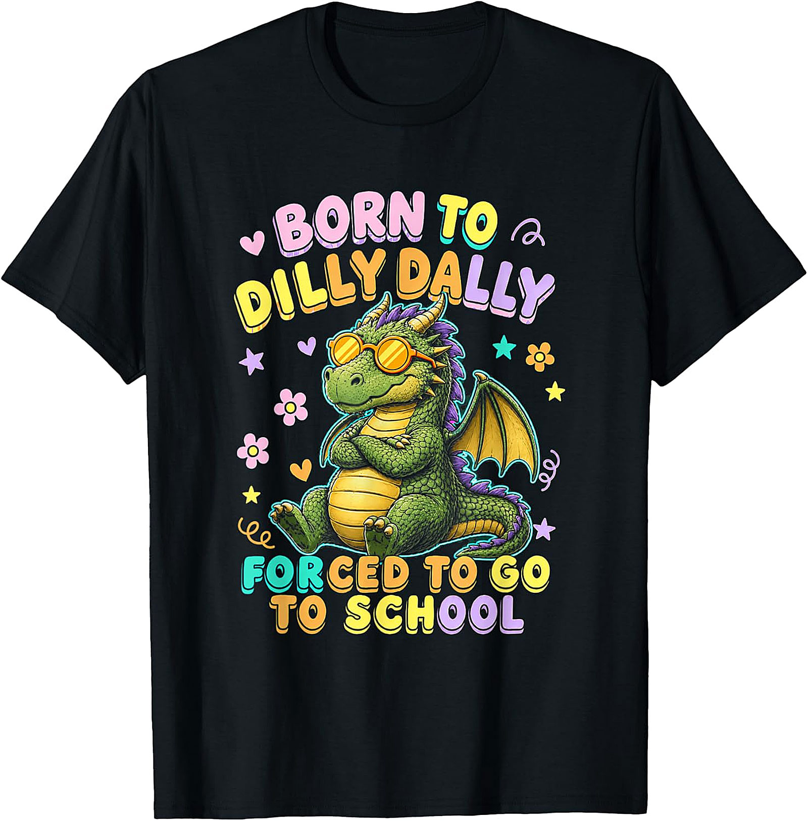 Dilly Dally Dragon T-Shirt | Funny Back to School Tee