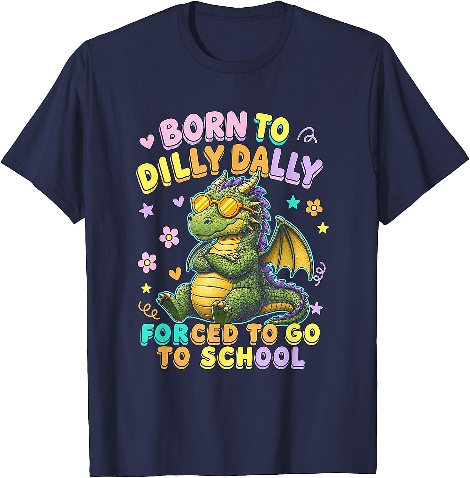 Dilly Dally Dragon T-Shirt | Funny Back to School Tee
