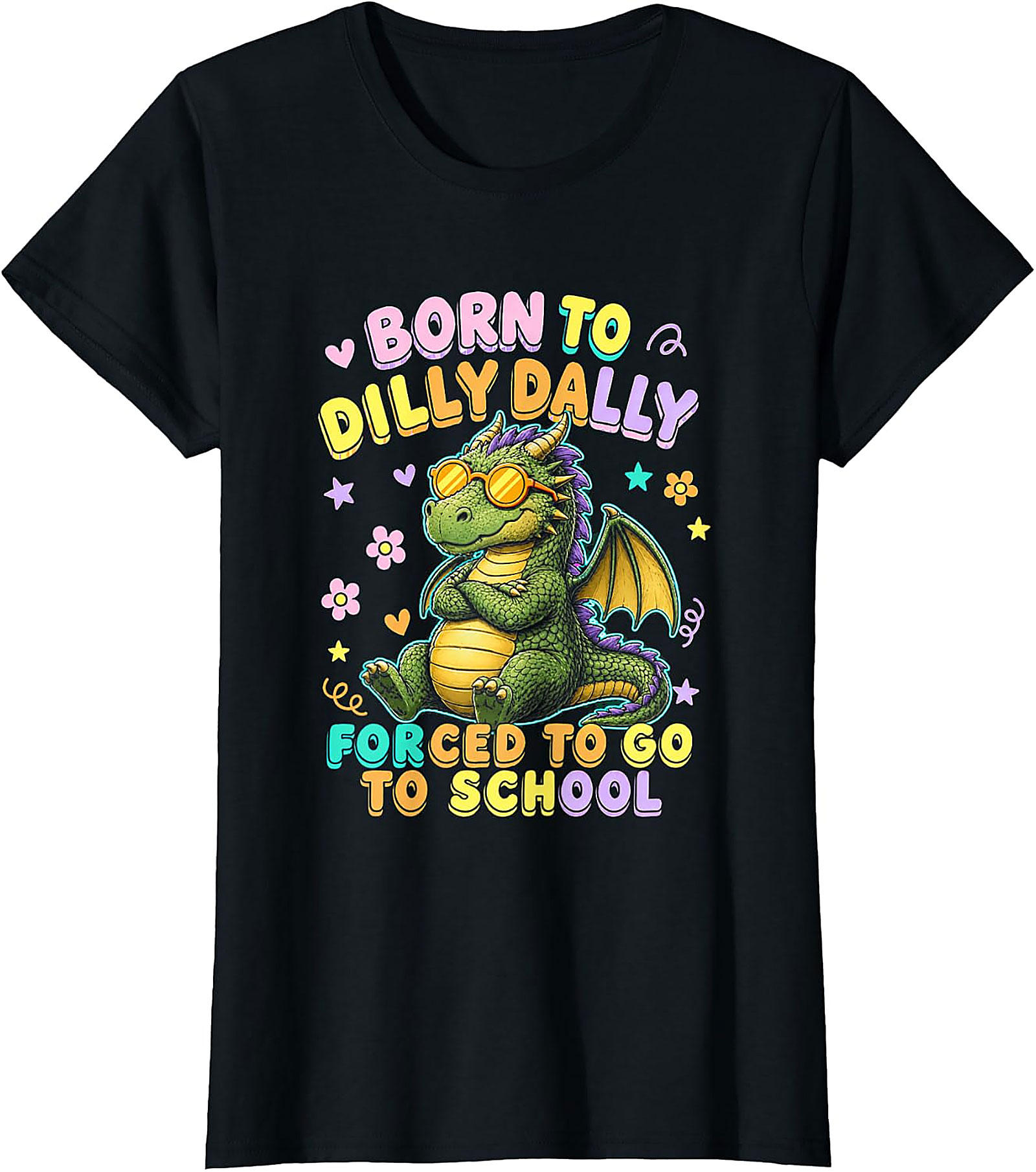 Dilly Dally Dragon T-Shirt | Funny Back to School Tee