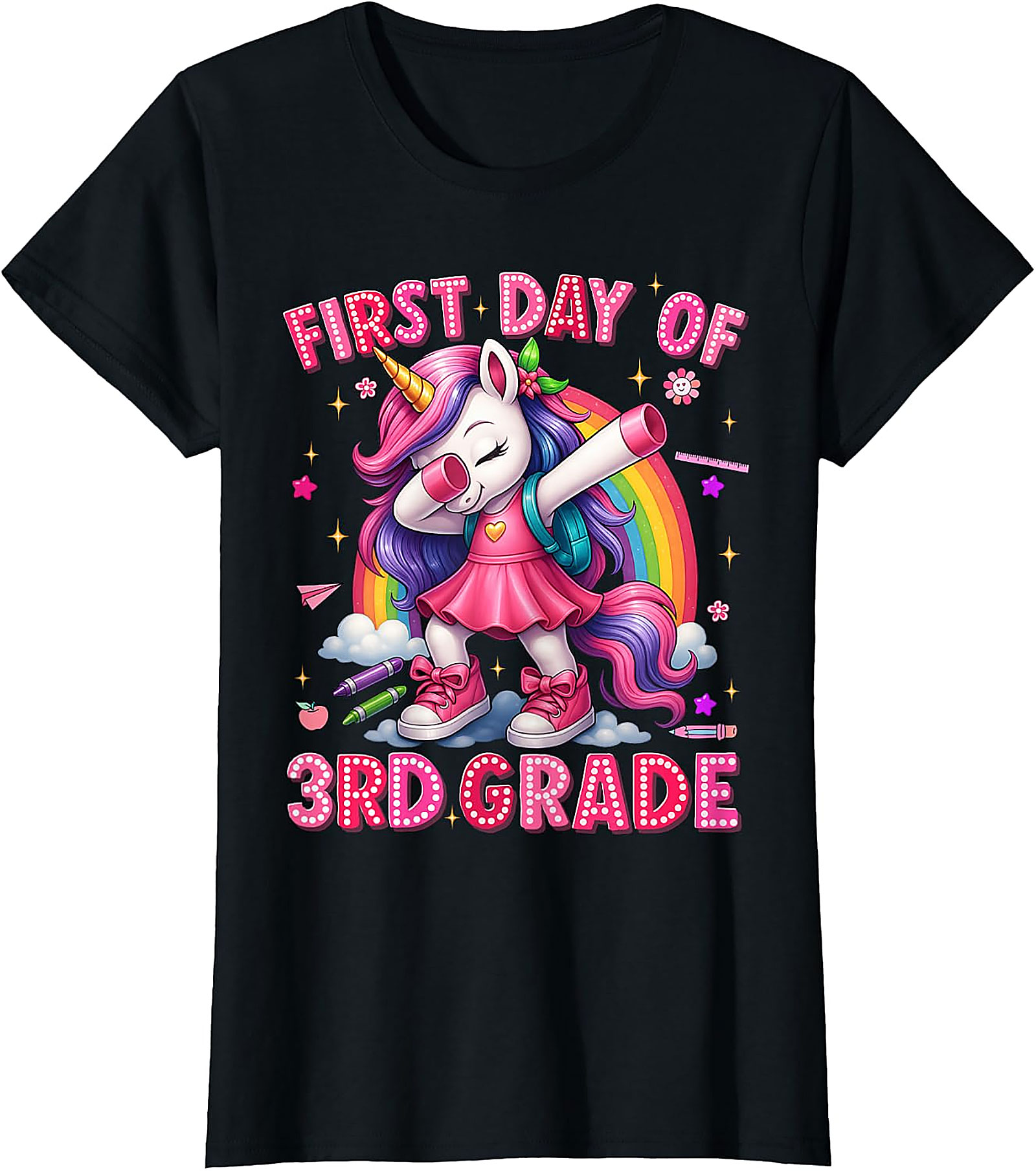 3rd Grade Unicorn T-Shirt | Back to School Girls Tee