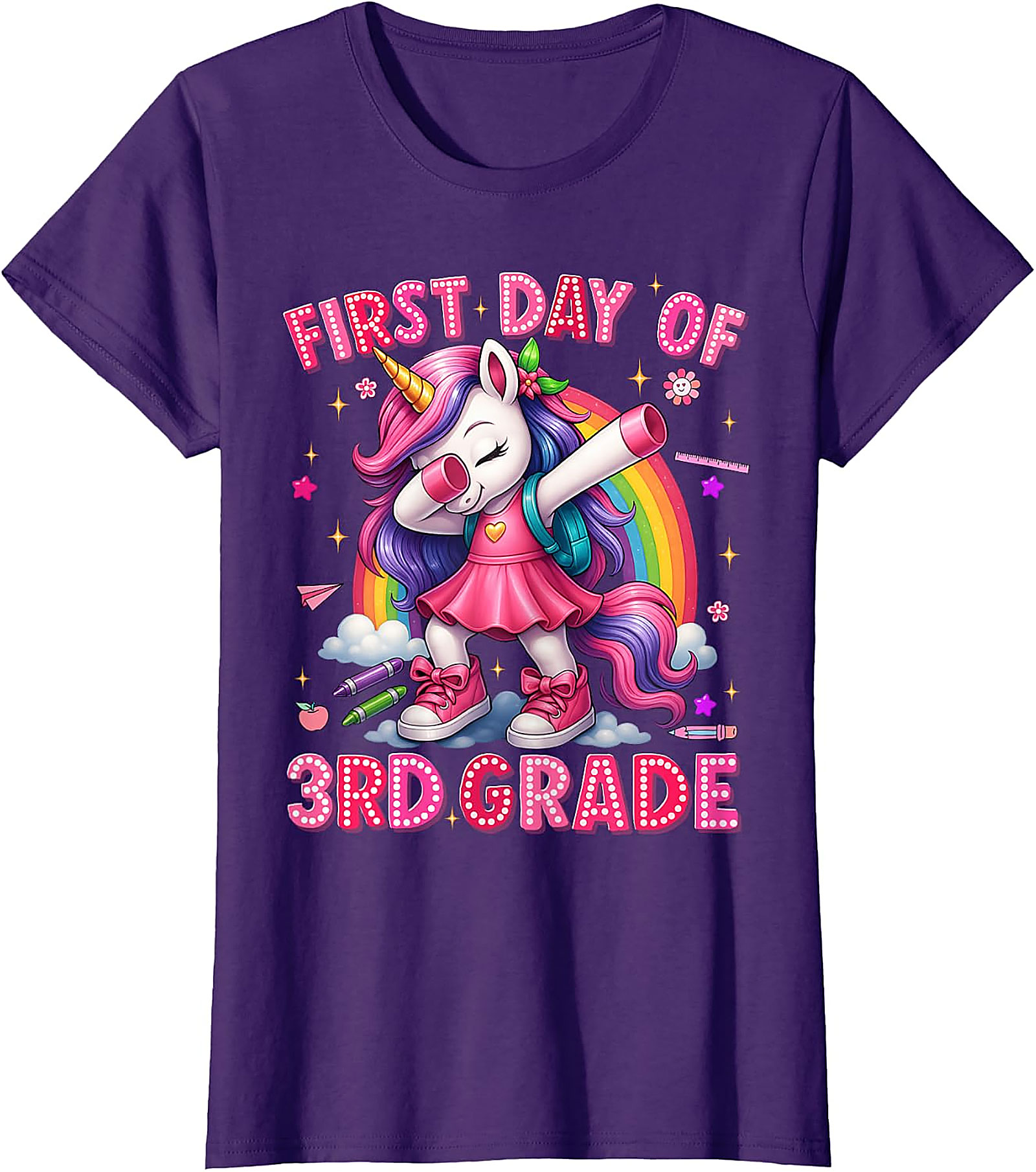 3rd Grade Unicorn T-Shirt | Back to School Girls Tee