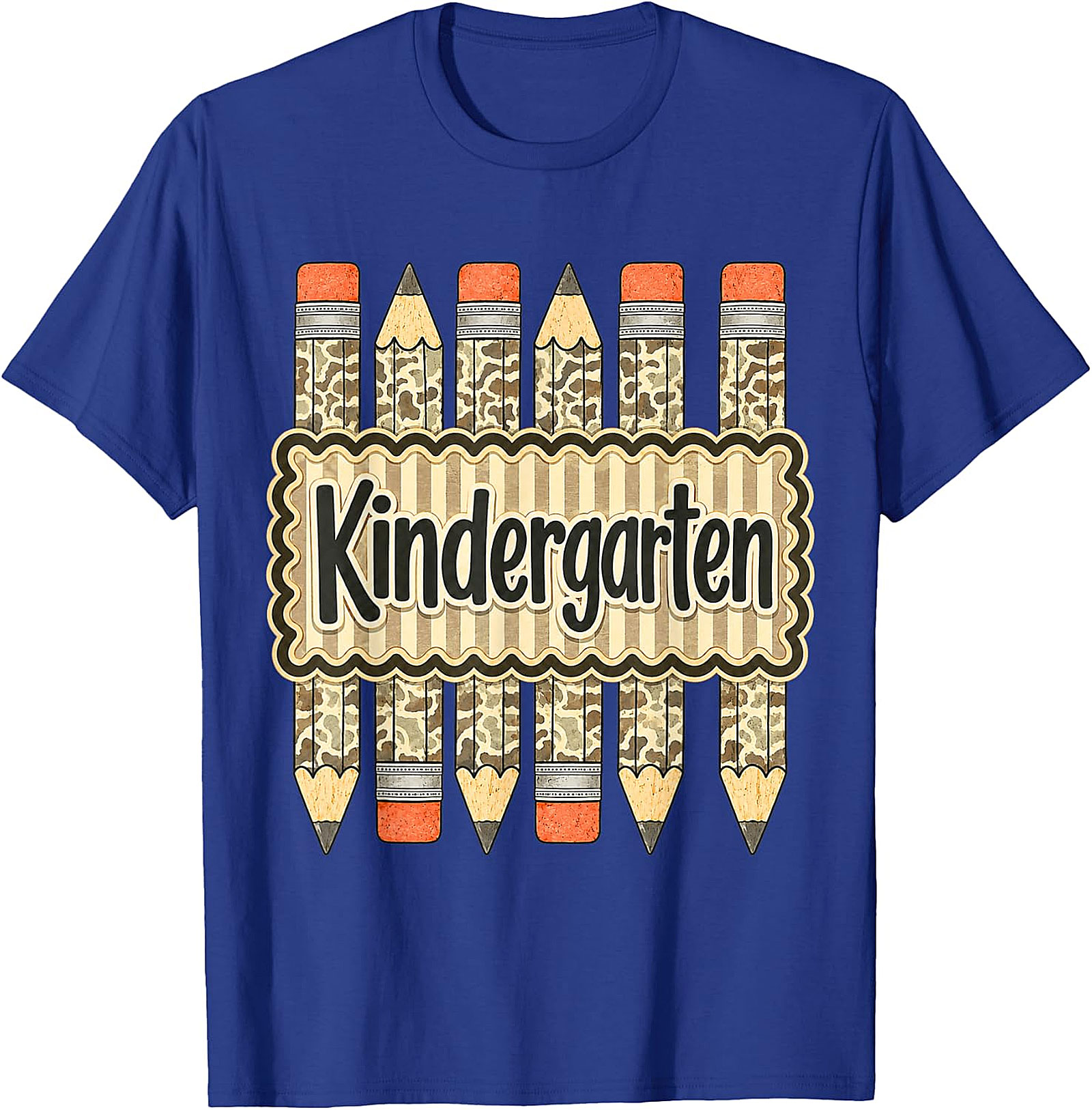 Kindergarten Camo Pencil Teacher T-Shirt | Back to School Tee
