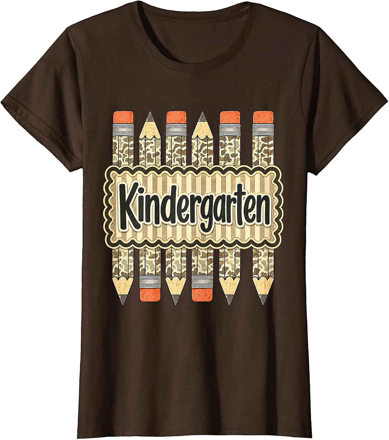 Kindergarten Camo Pencil Teacher T-Shirt | Back to School Tee