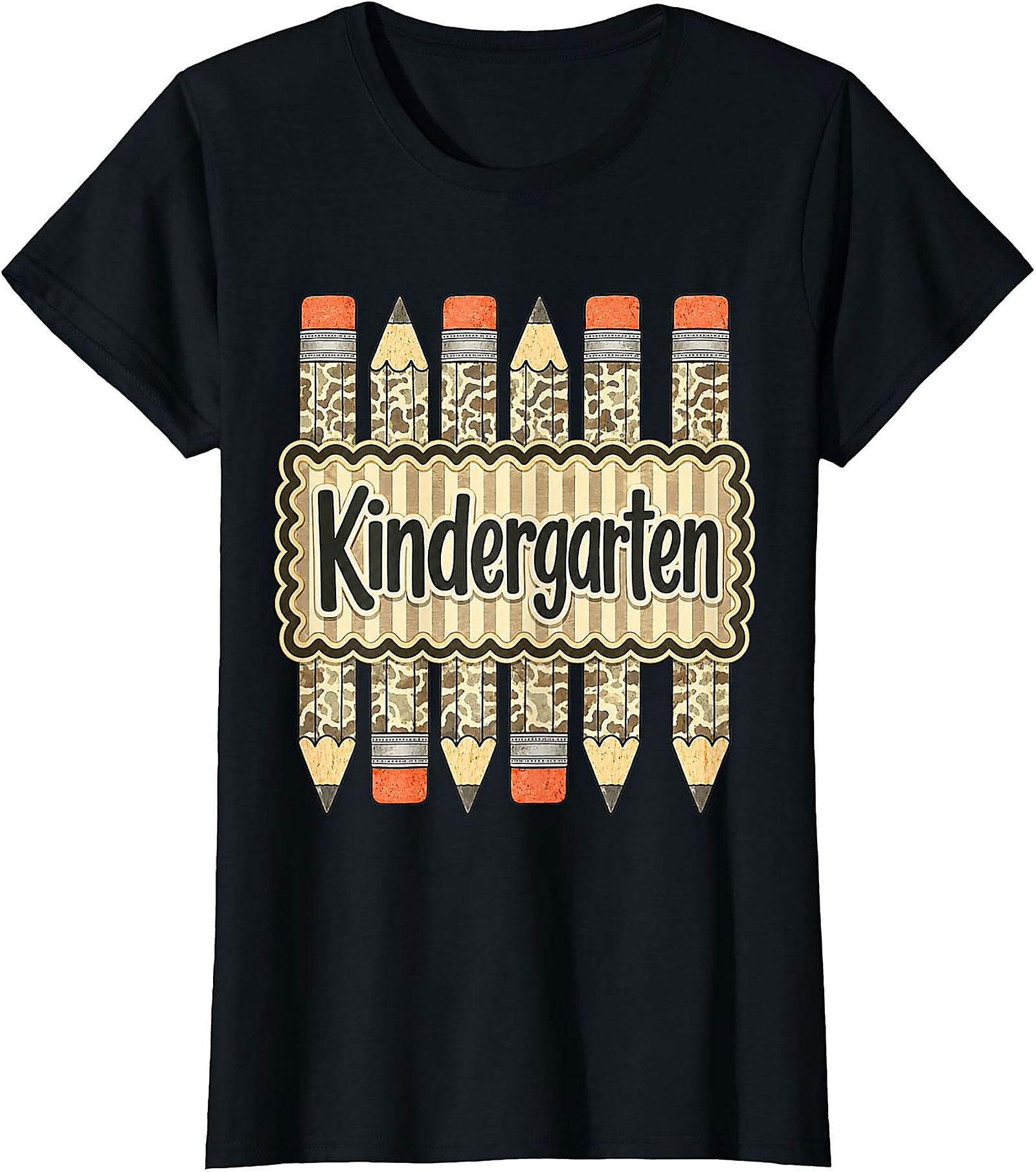 Kindergarten Camo Pencil Teacher T-Shirt | Back to School Tee