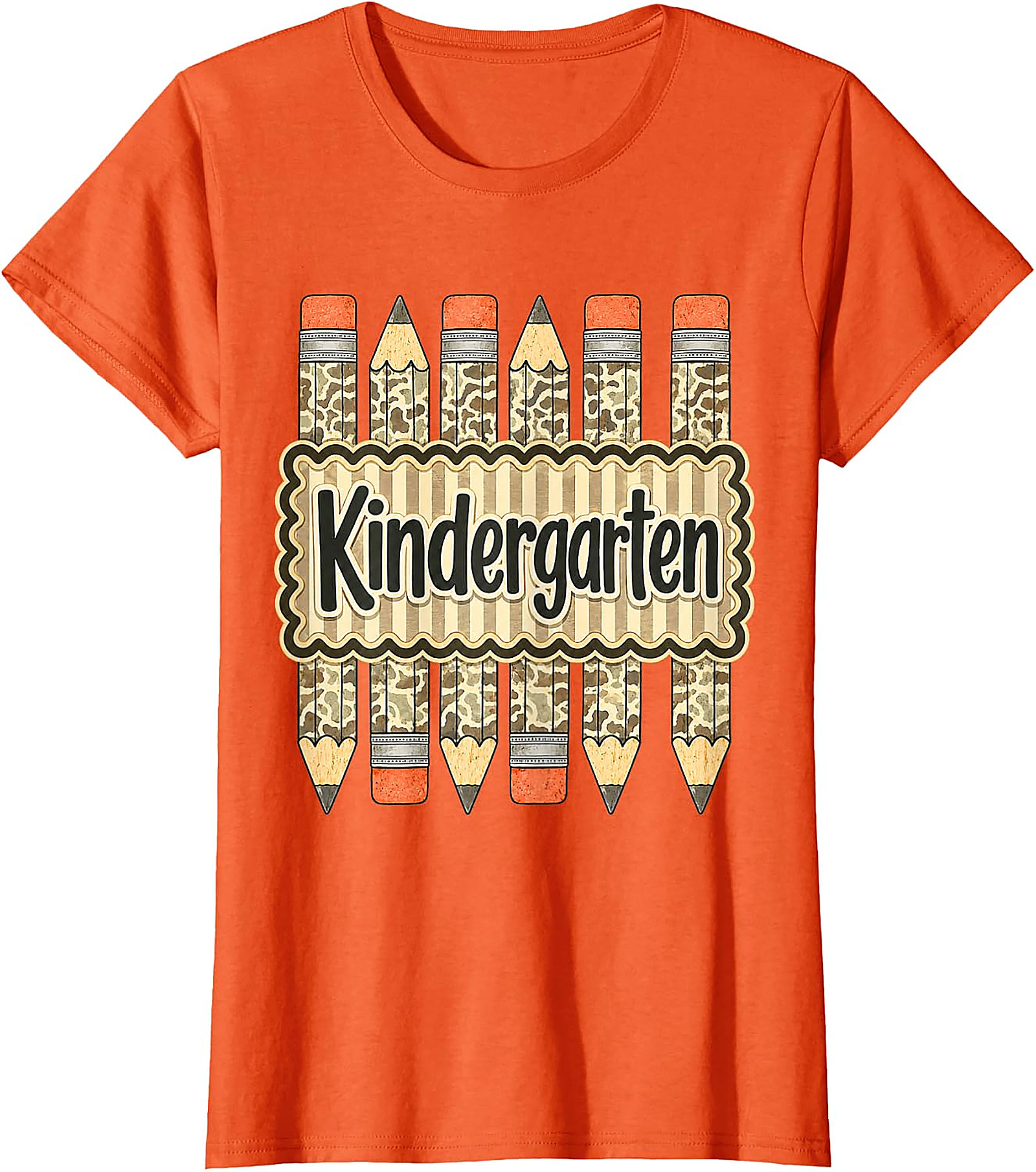 Kindergarten Camo Pencil Teacher T-Shirt | Back to School Tee