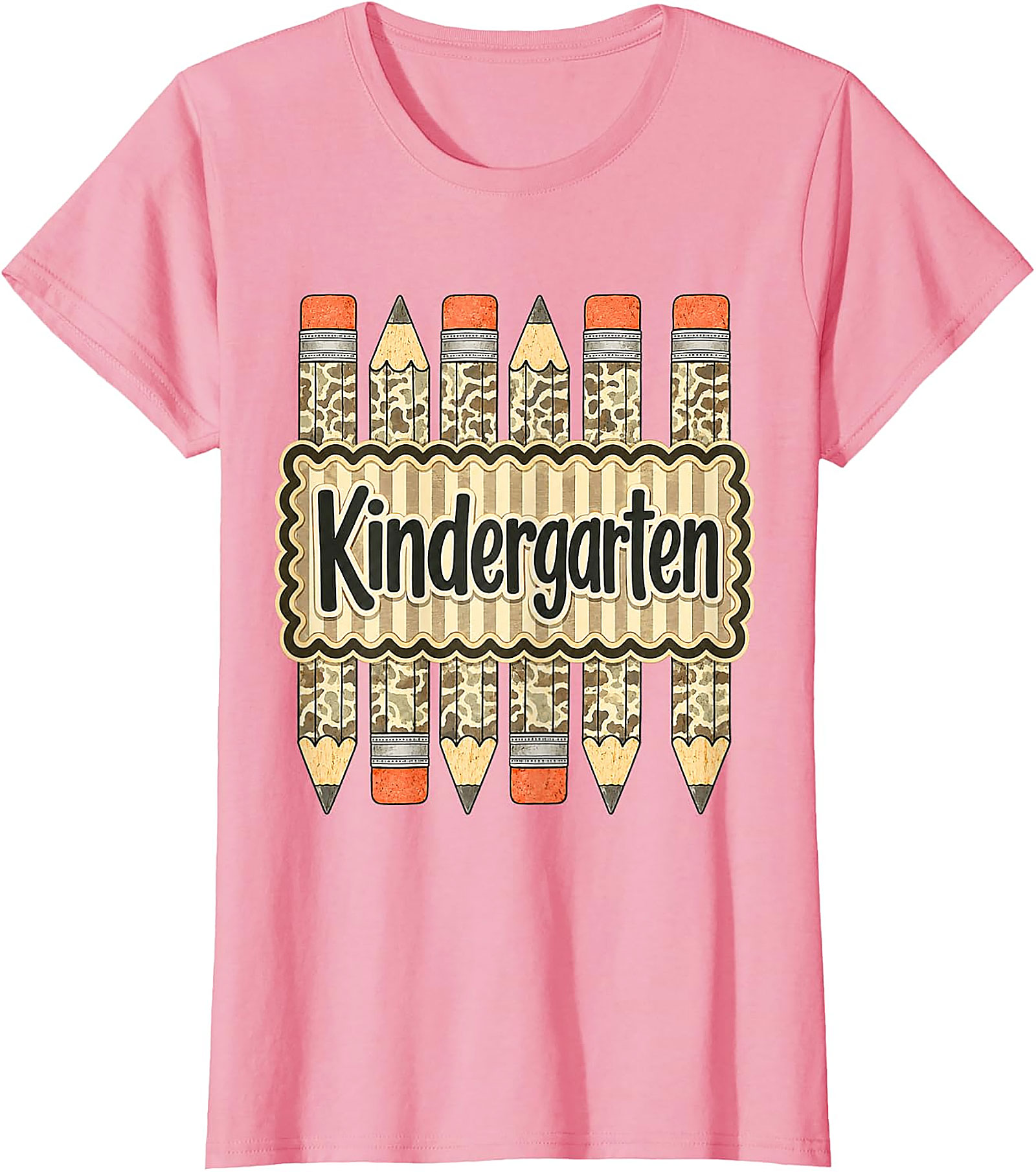 Kindergarten Camo Pencil Teacher T-Shirt | Back to School Tee