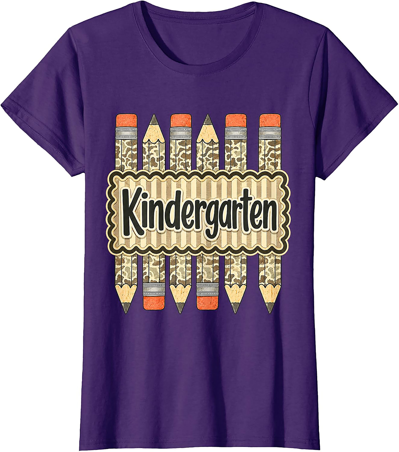 Kindergarten Camo Pencil Teacher T-Shirt | Back to School Tee