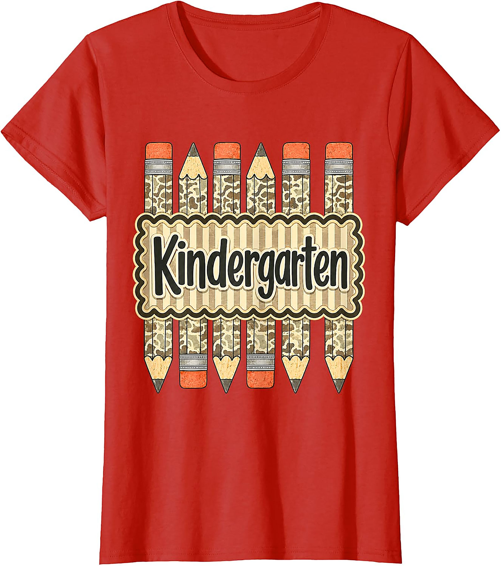 Kindergarten Camo Pencil Teacher T-Shirt | Back to School Tee