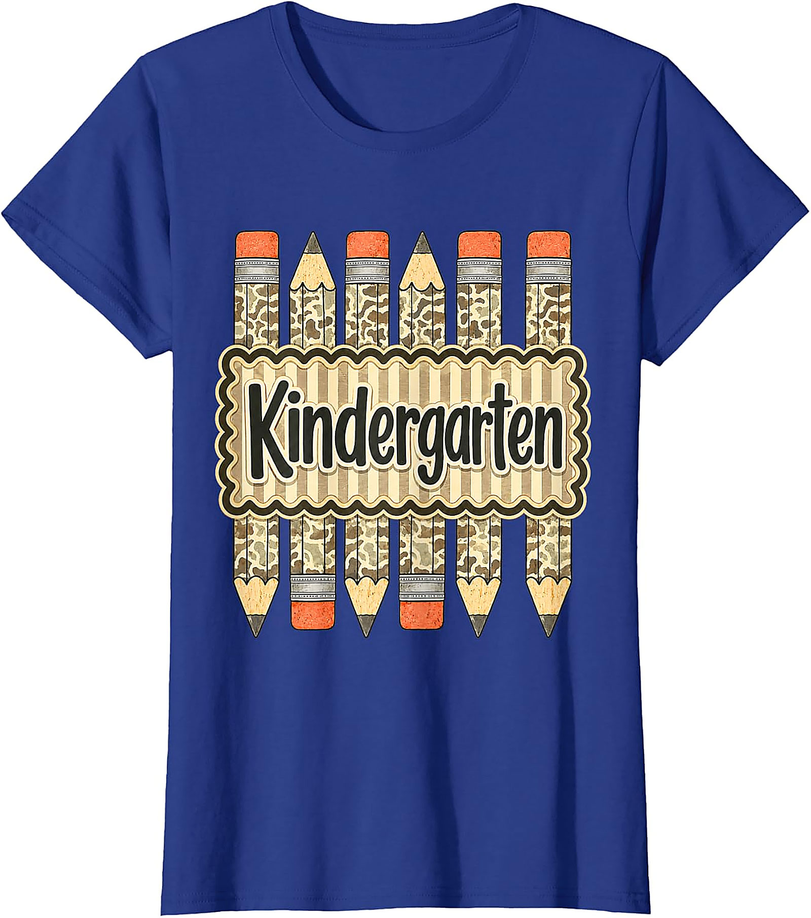 Kindergarten Camo Pencil Teacher T-Shirt | Back to School Tee