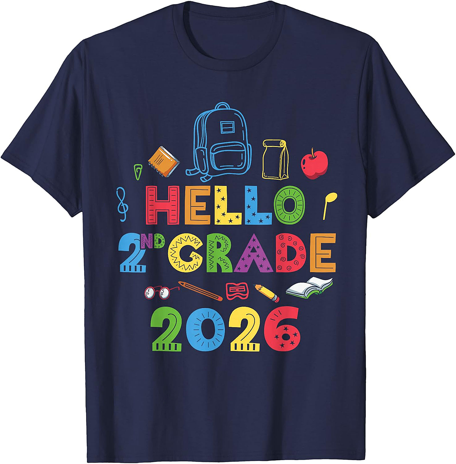 Hello 2nd Grade 2026 T-Shirt | Back to School Tee