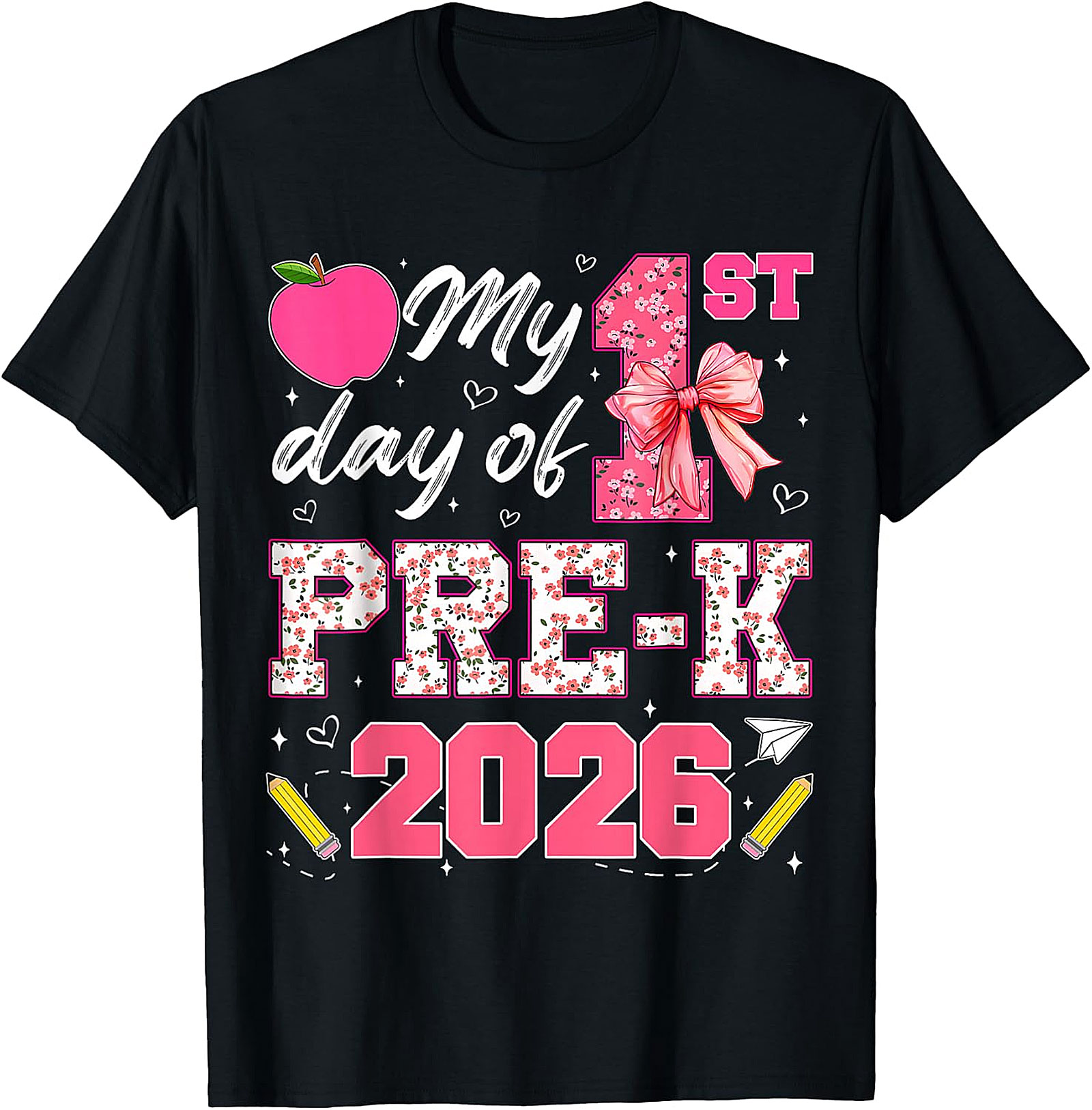 My 1st Day of Pre-K 2026 Shirt | Girls Back to School Tee
