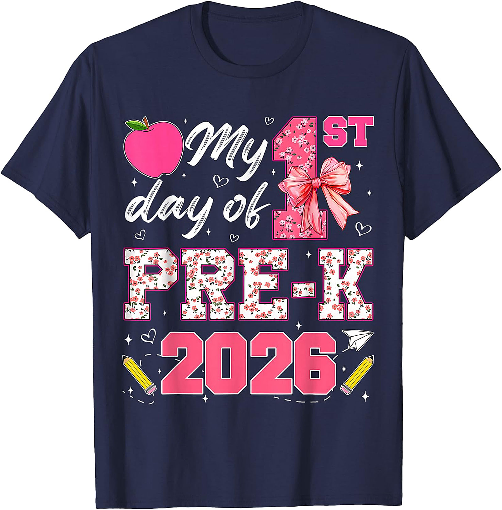 My 1st Day of Pre-K 2026 Shirt | Girls Back to School Tee