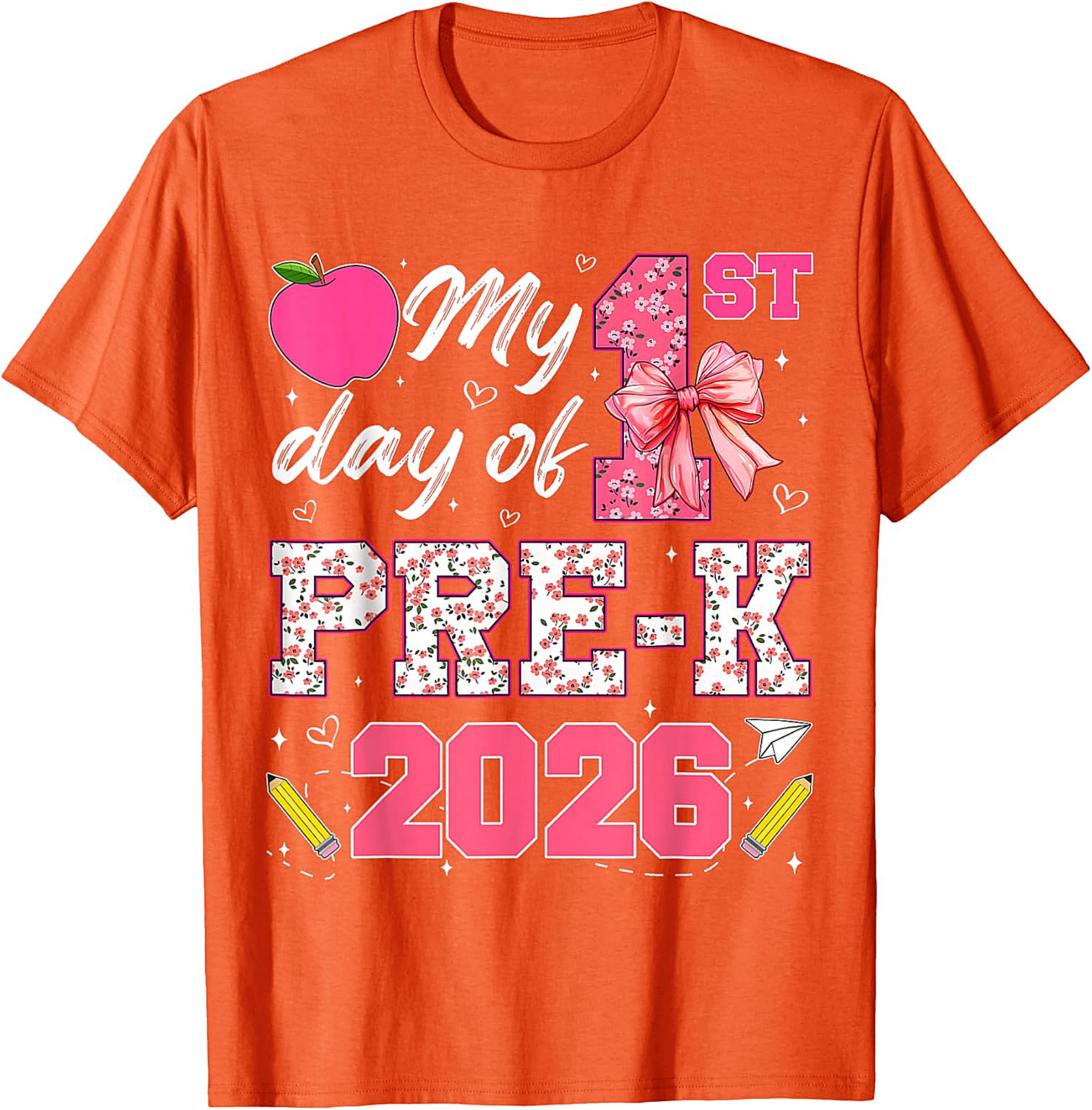 My 1st Day of Pre-K 2026 Shirt | Girls Back to School Tee
