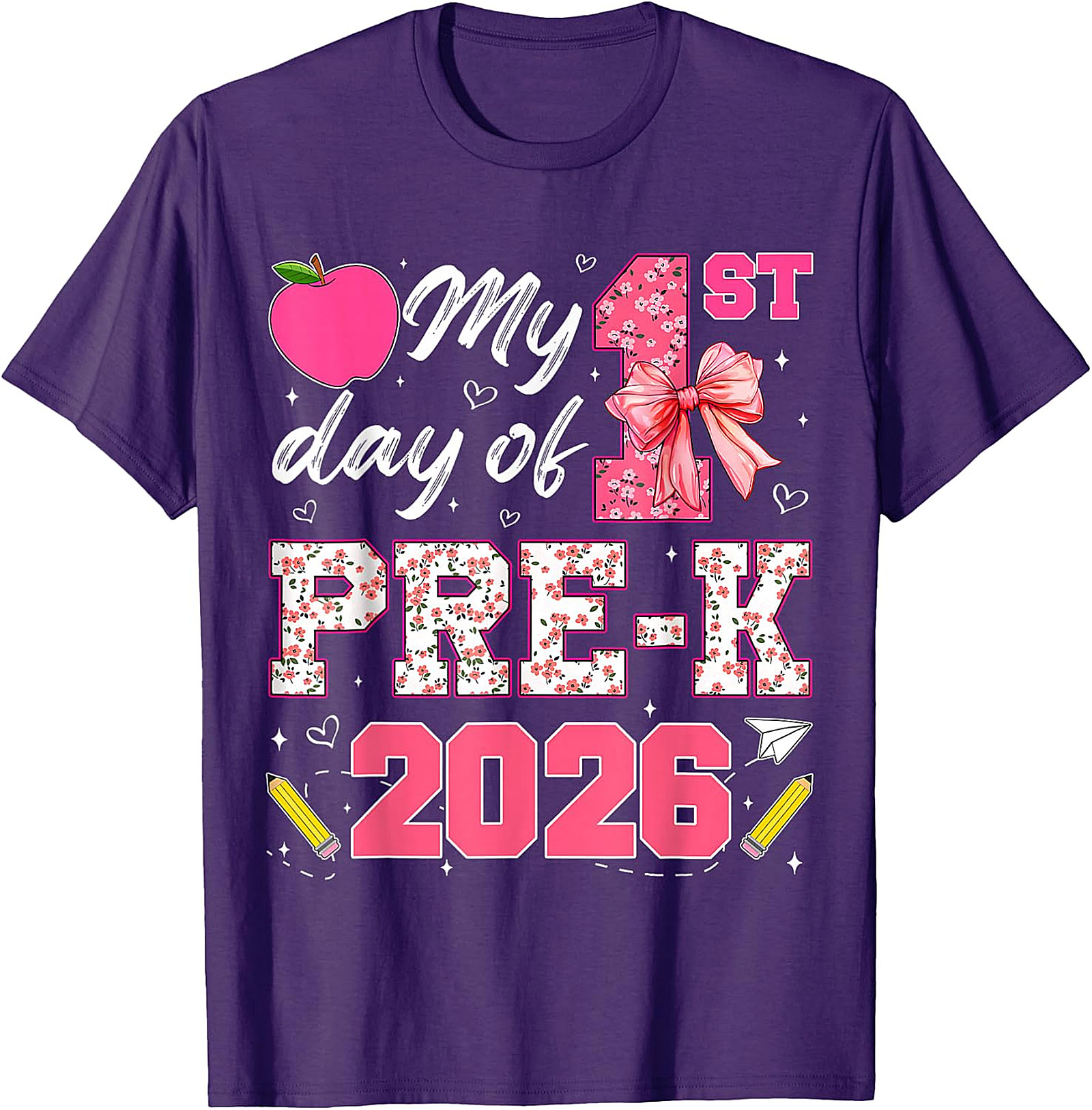 My 1st Day of Pre-K 2026 Shirt | Girls Back to School Tee