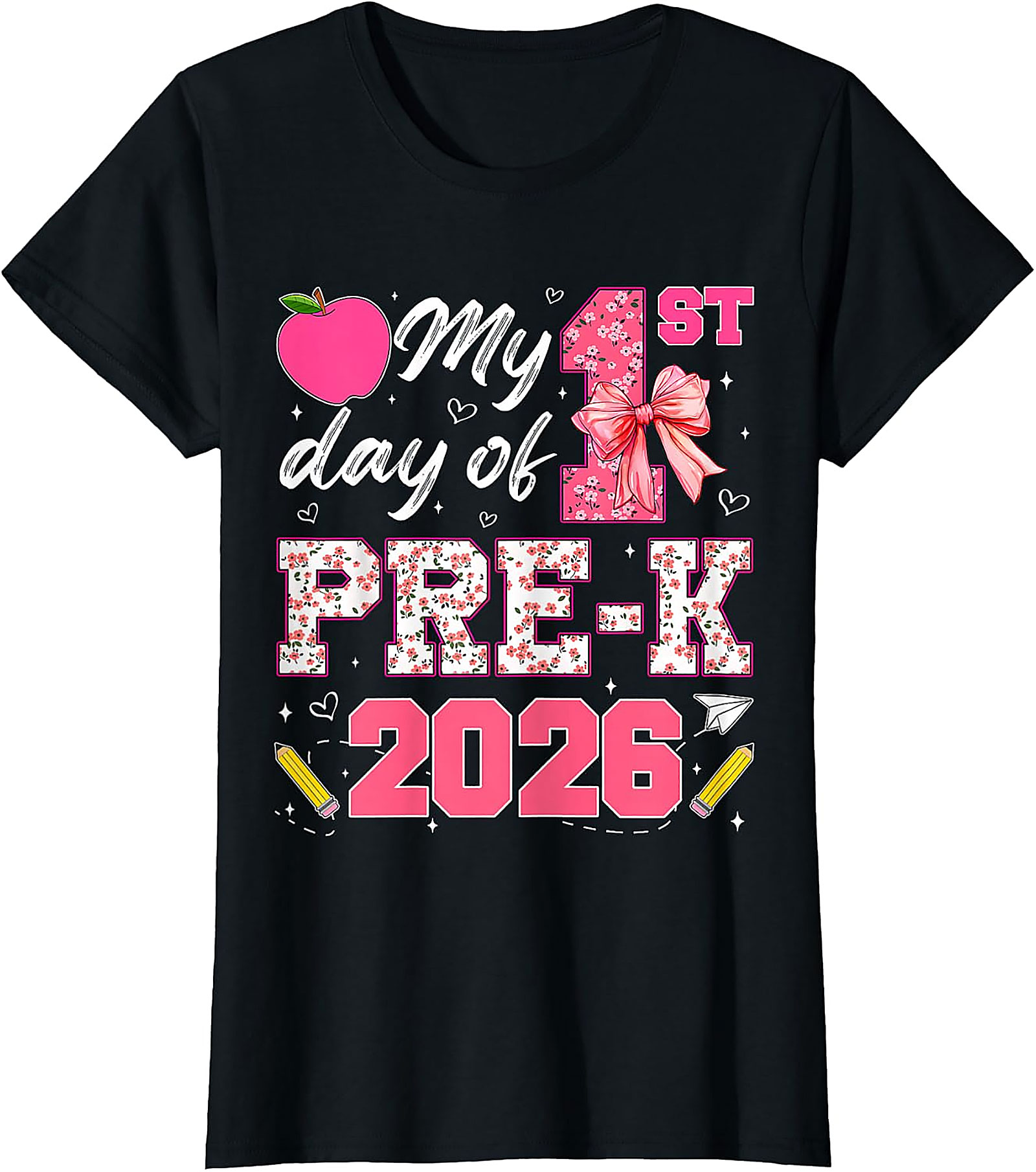 My 1st Day of Pre-K 2026 Shirt | Girls Back to School Tee