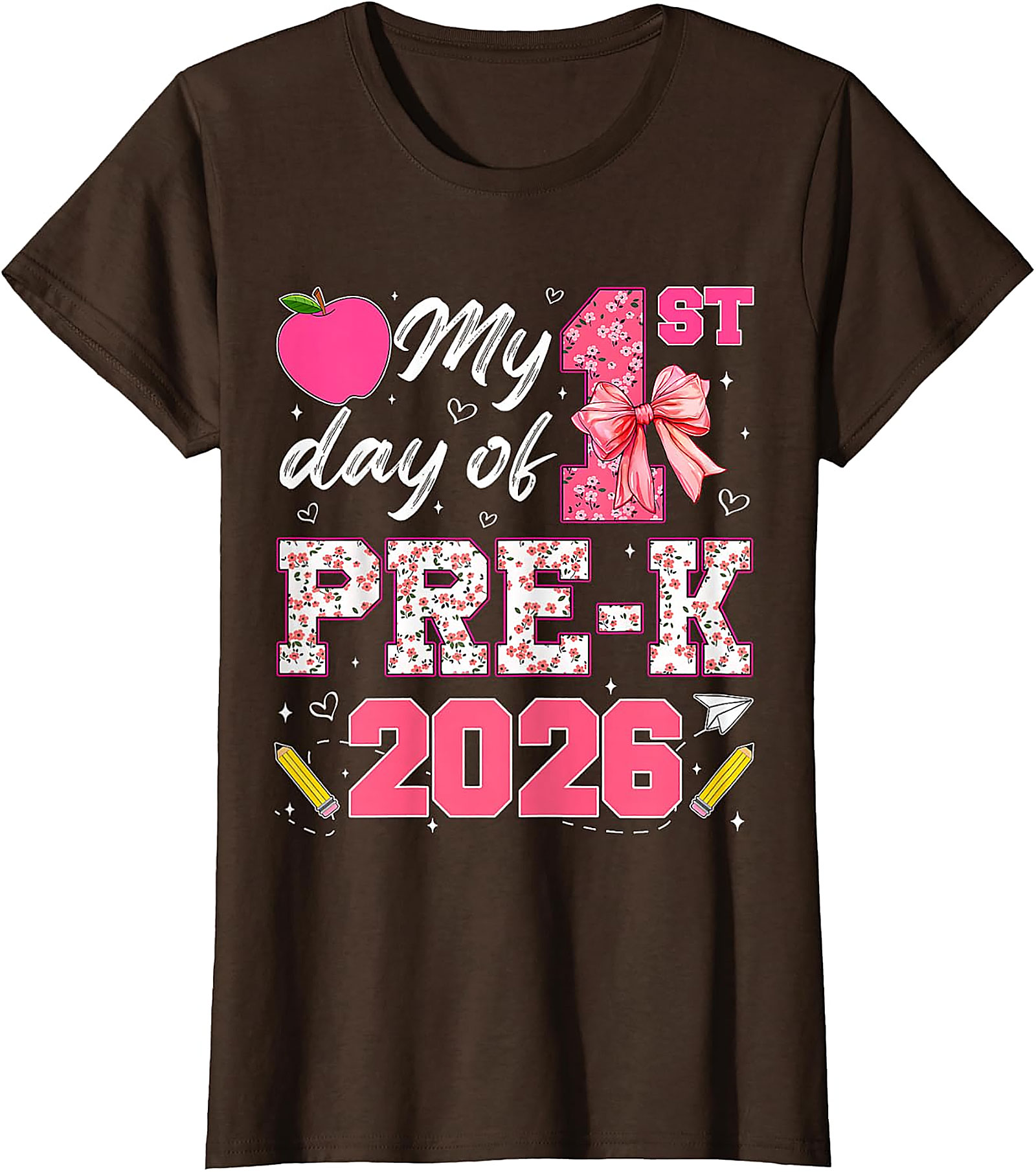 My 1st Day of Pre-K 2026 Shirt | Girls Back to School Tee