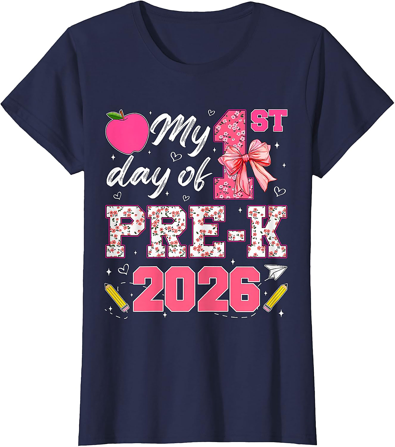 My 1st Day of Pre-K 2026 Shirt | Girls Back to School Tee