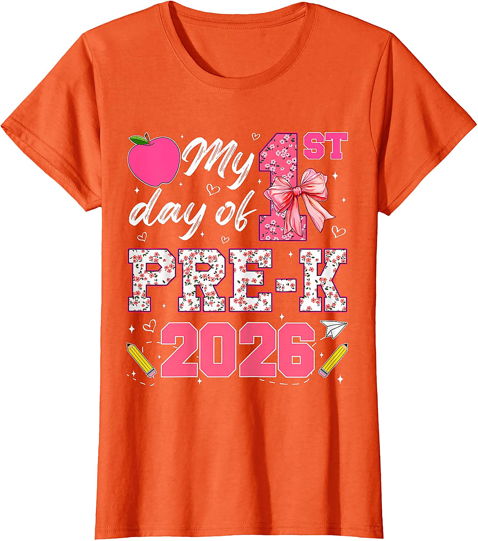 My 1st Day of Pre-K 2026 Shirt | Girls Back to School Tee