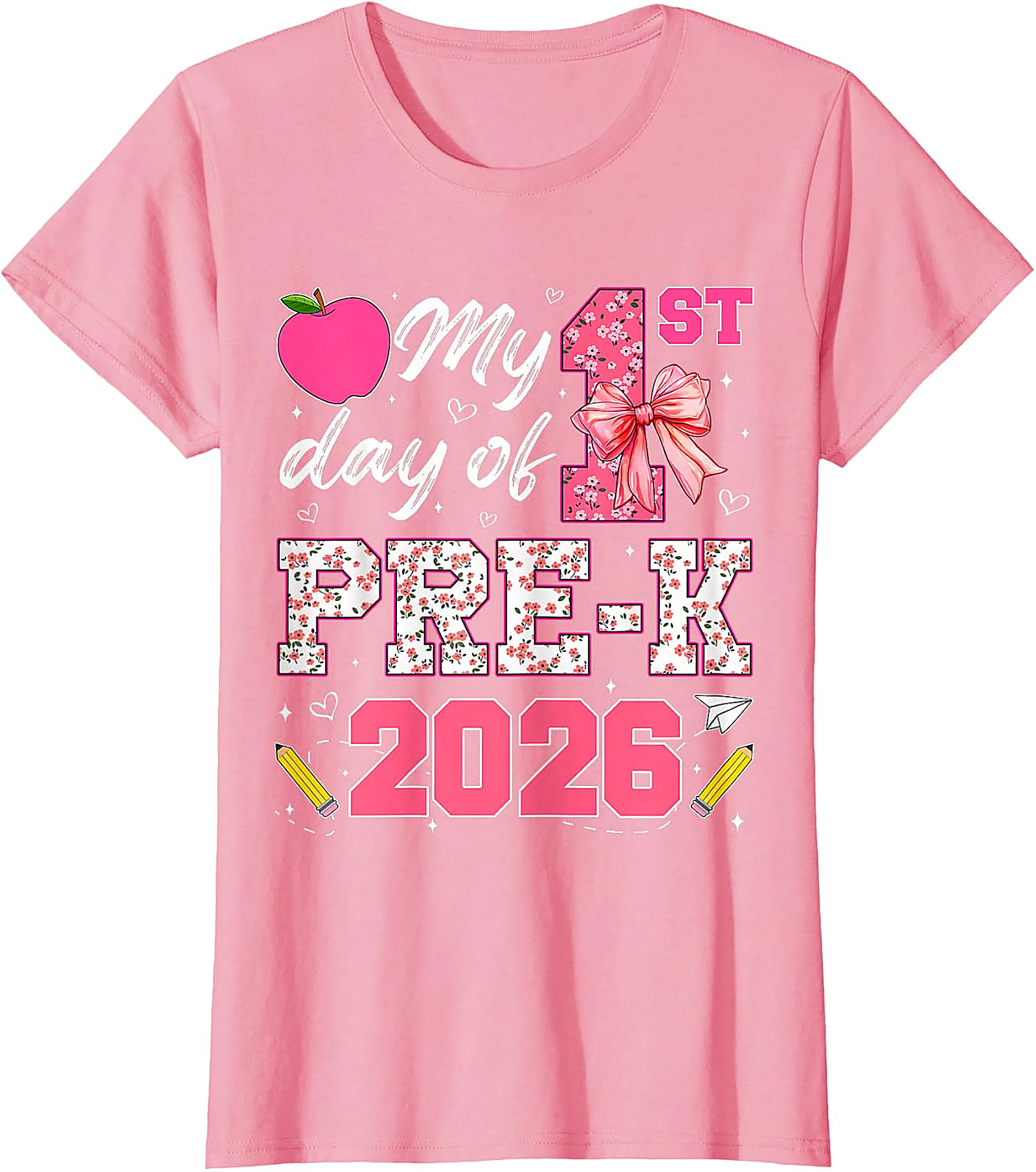 My 1st Day of Pre-K 2026 Shirt | Girls Back to School Tee
