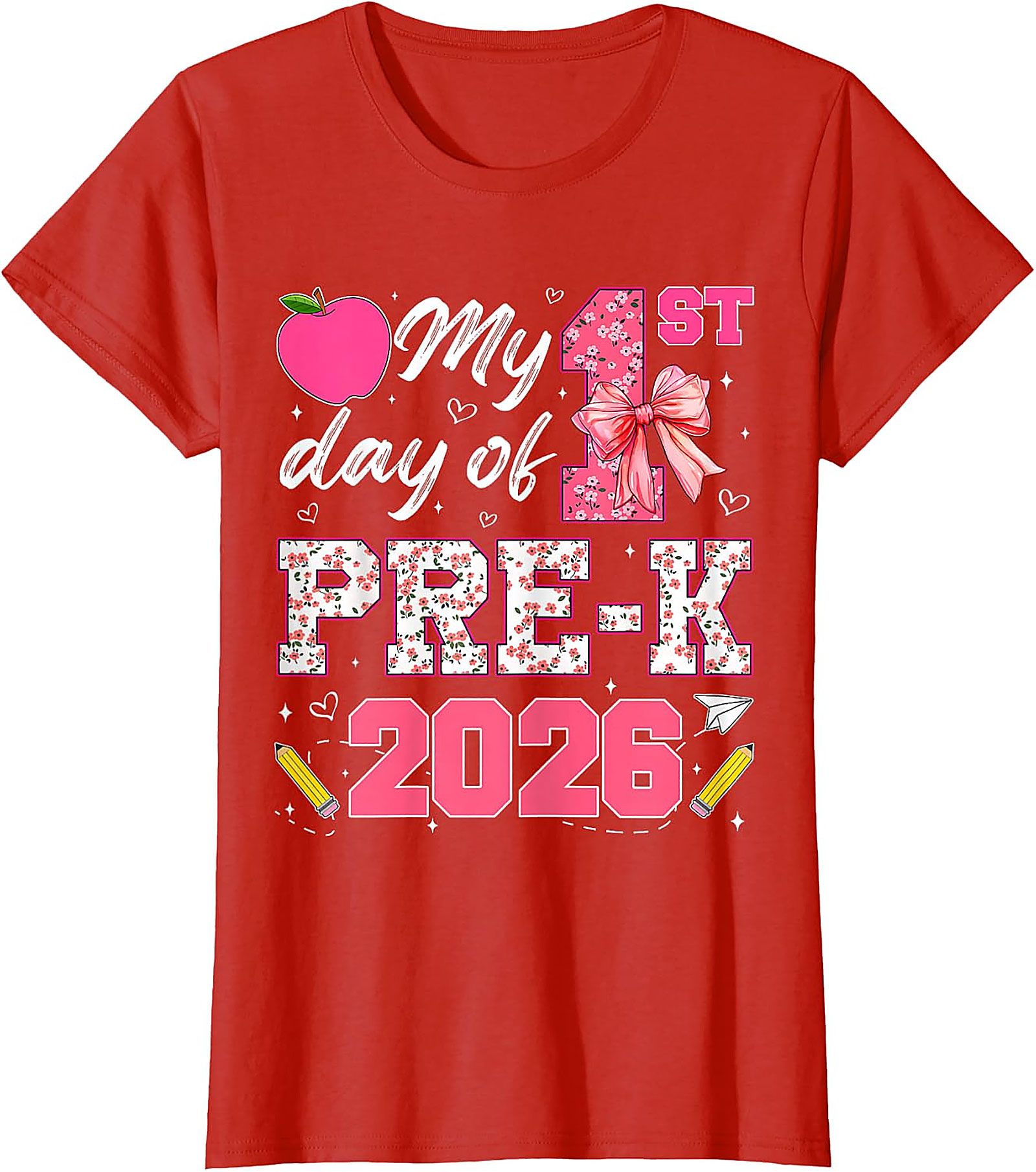 My 1st Day of Pre-K 2026 Shirt | Girls Back to School Tee