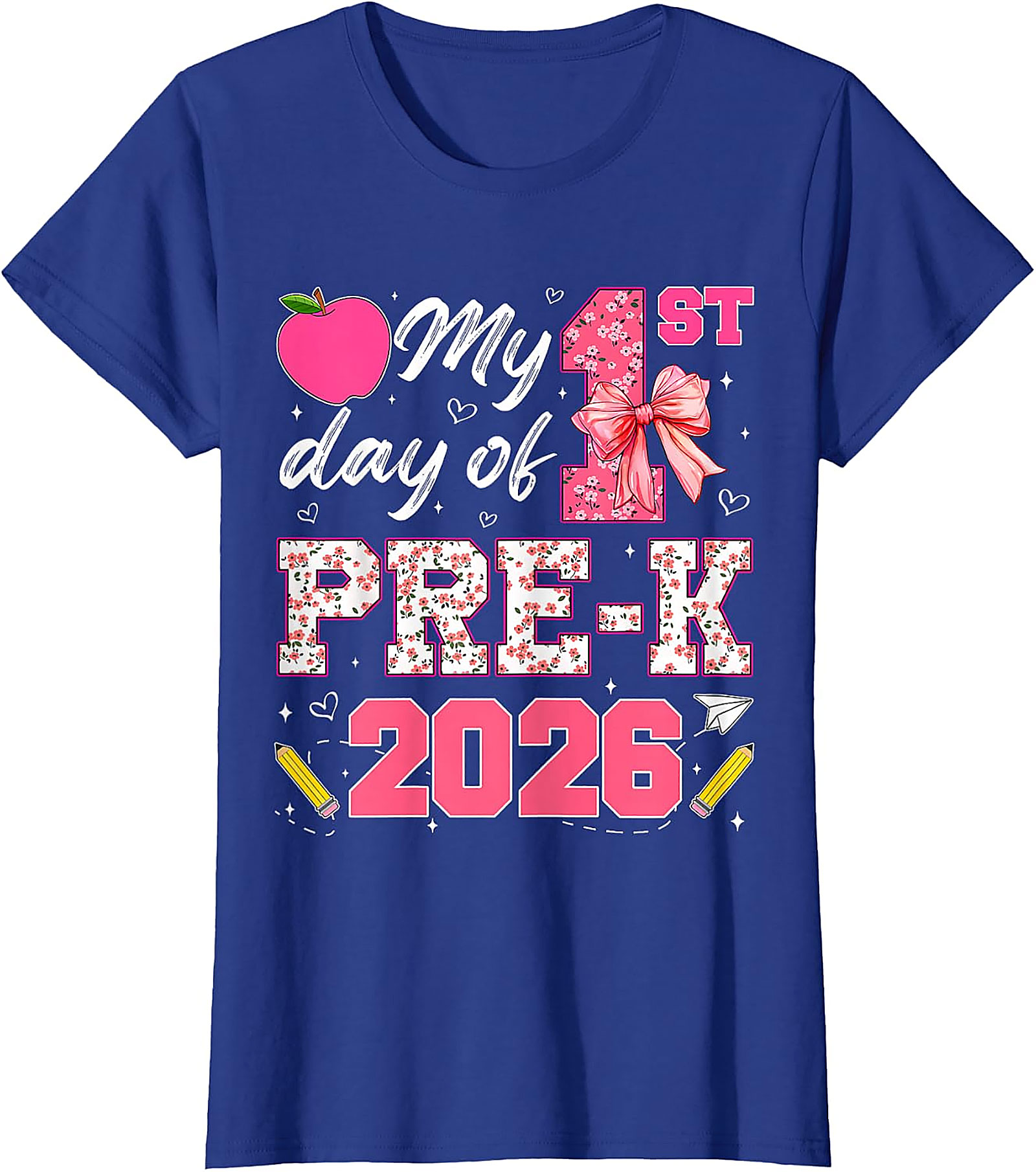 My 1st Day of Pre-K 2026 Shirt | Girls Back to School Tee