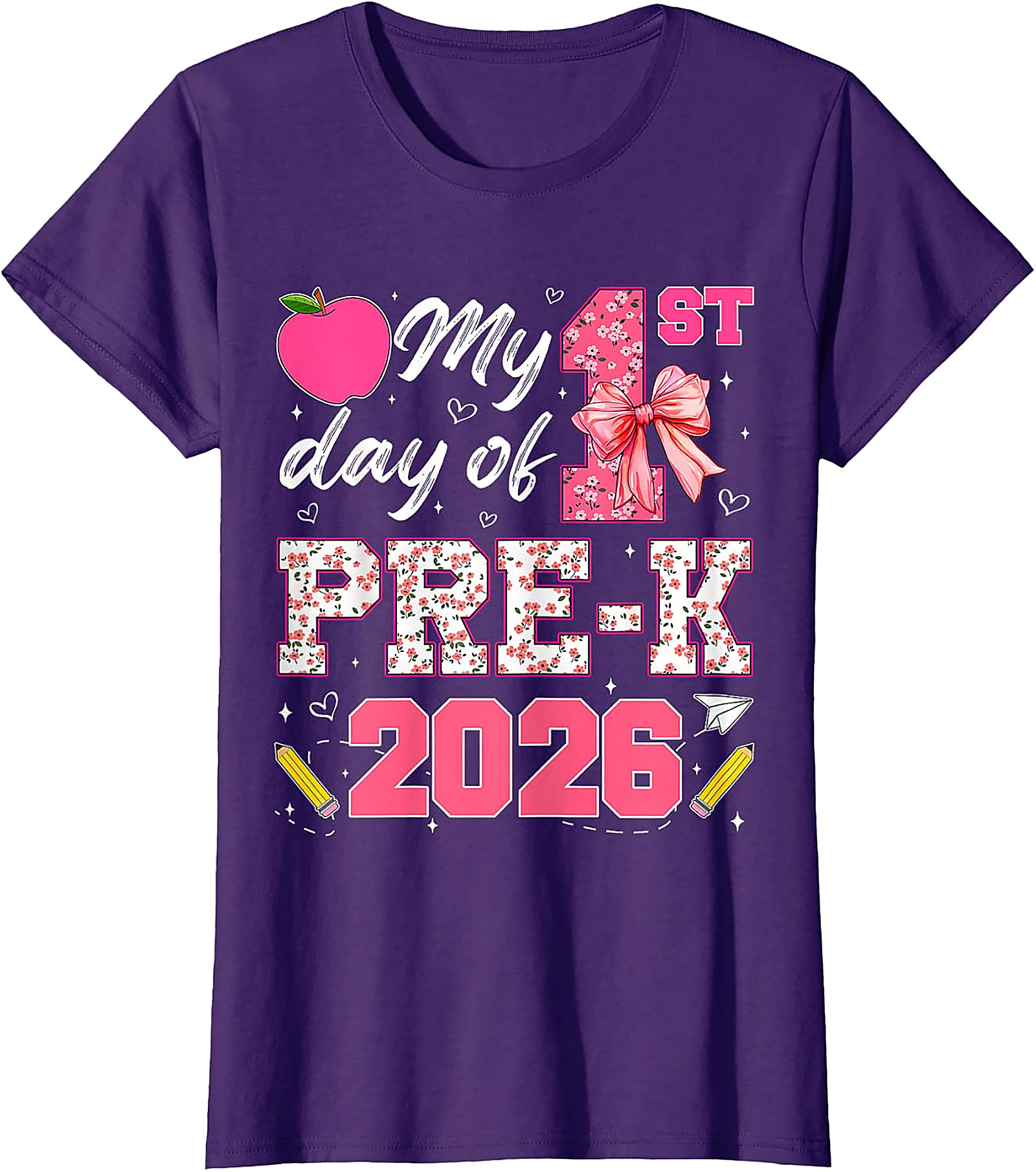 My 1st Day of Pre-K 2026 Shirt | Girls Back to School Tee