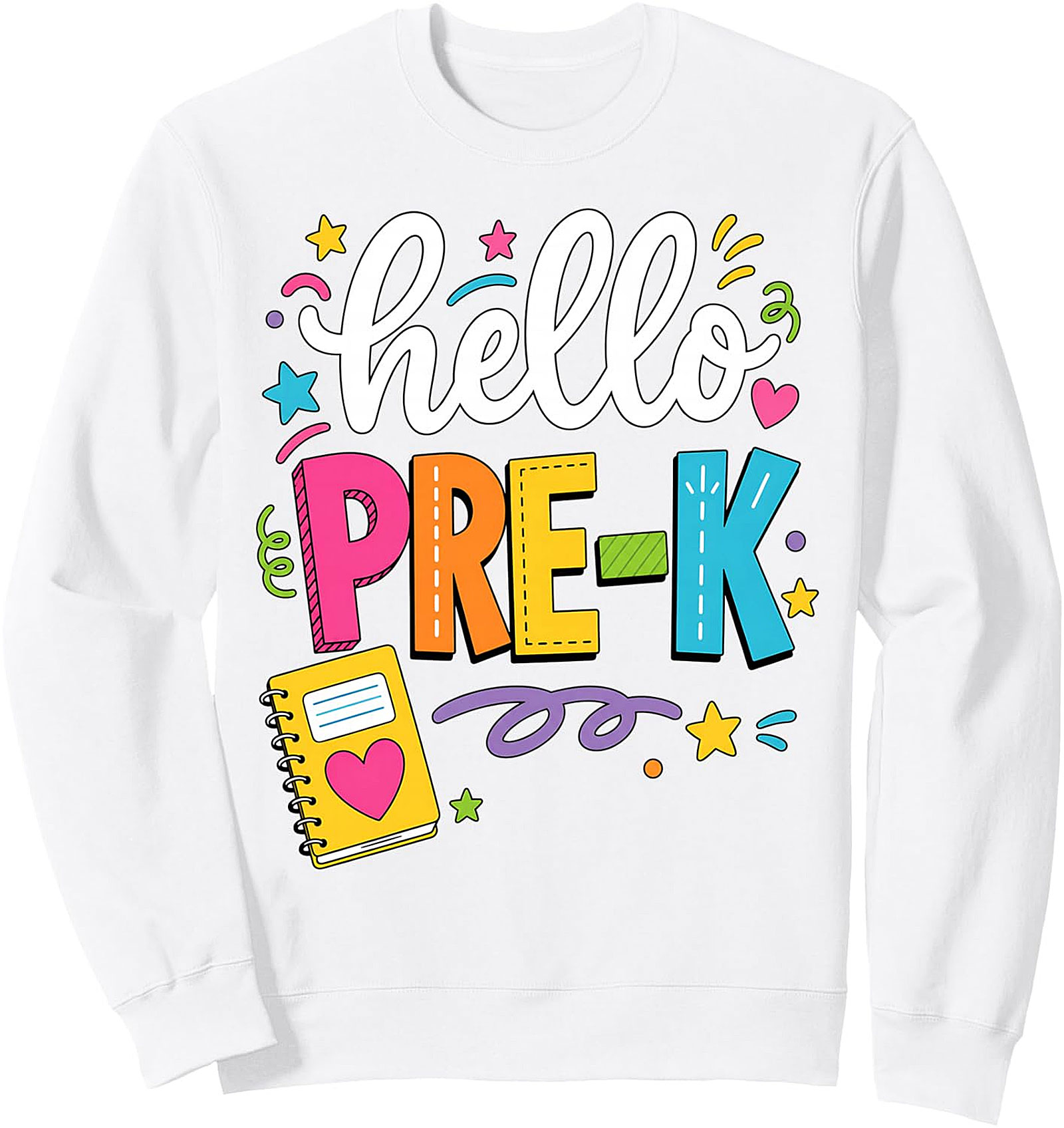 Hello Pre-K Sweatshirt | Back to School Crewneck Gift