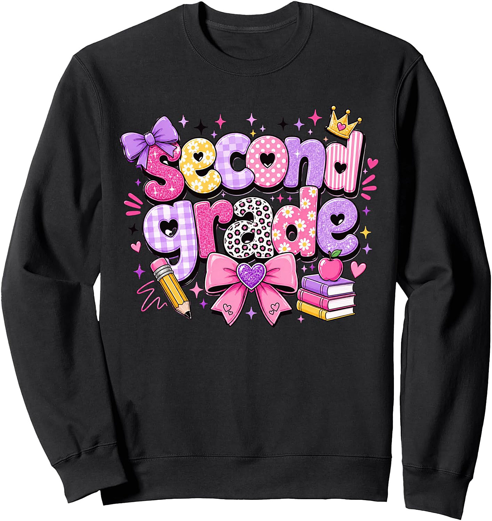 Cute 2nd Grade Back to School Sweatshirt - Girls & Women