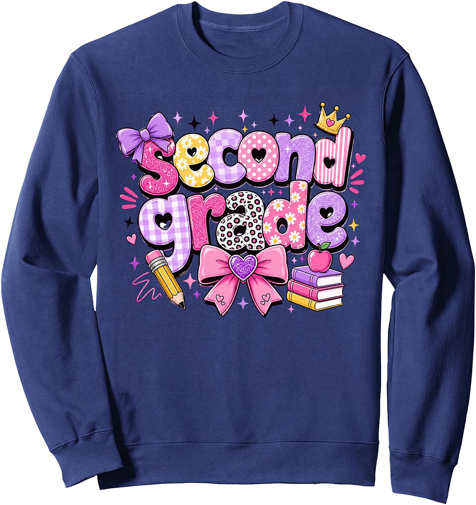 Cute 2nd Grade Back to School Sweatshirt - Girls & Women